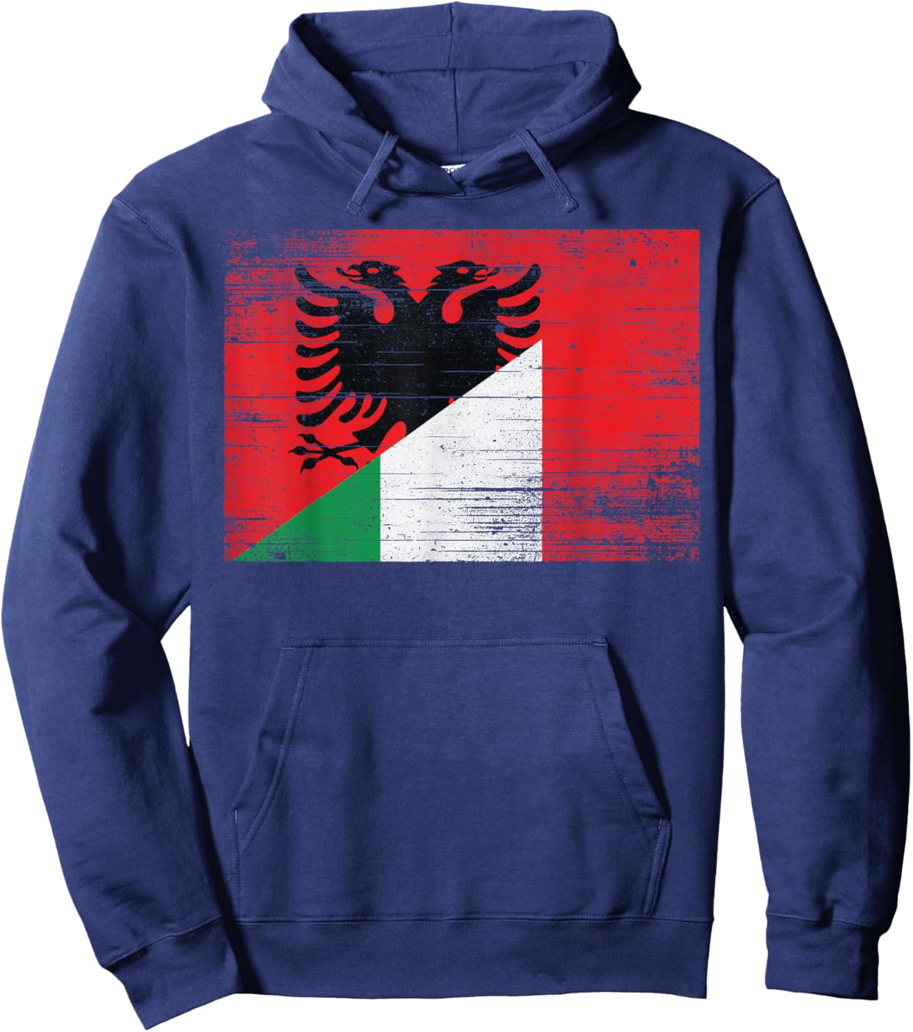 Albania Italy Flag For Albanian-Italian Heritage Hoodie - Hoodie | Navy