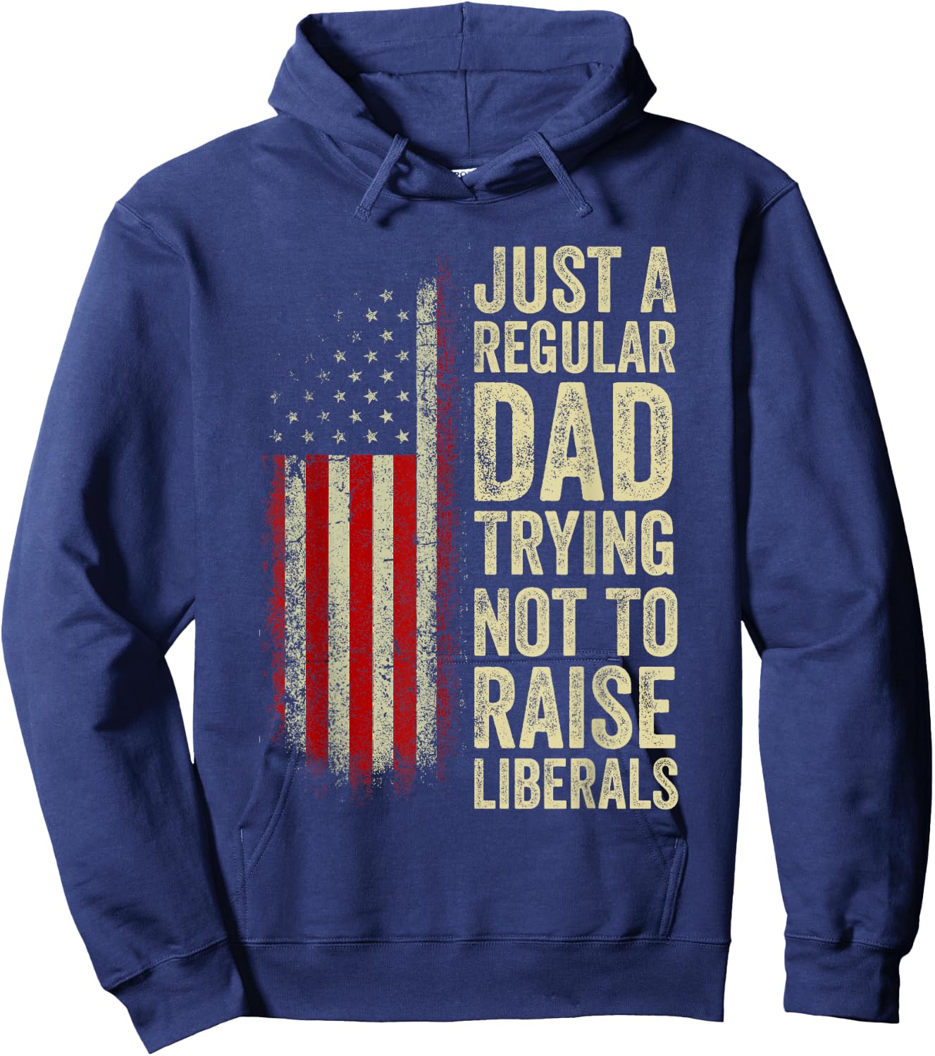Just A Regular Dad Trying Not To Raise Liberals Father's Day Hoodie - Hoodie | Navy