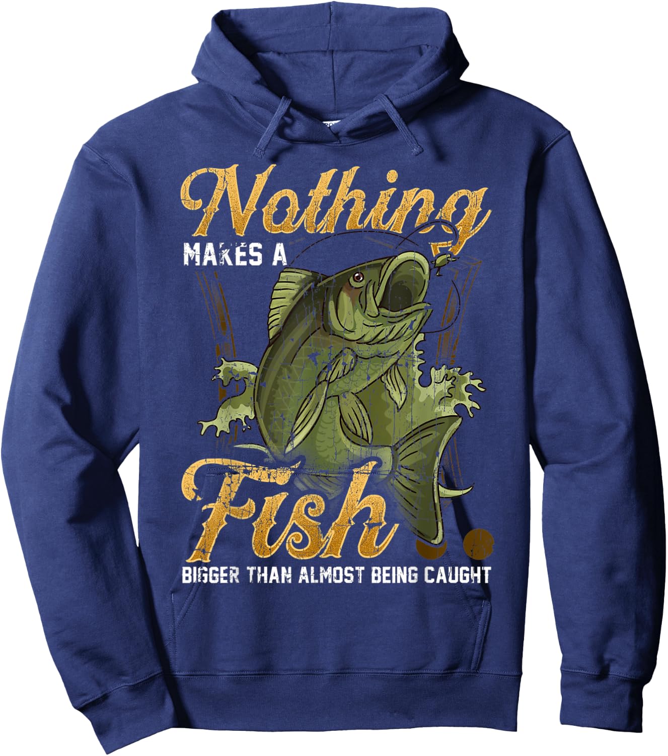 Funny Deep Sea Fishing Saltwater Fishing Fisherman Hoodie - Hoodie | Navy