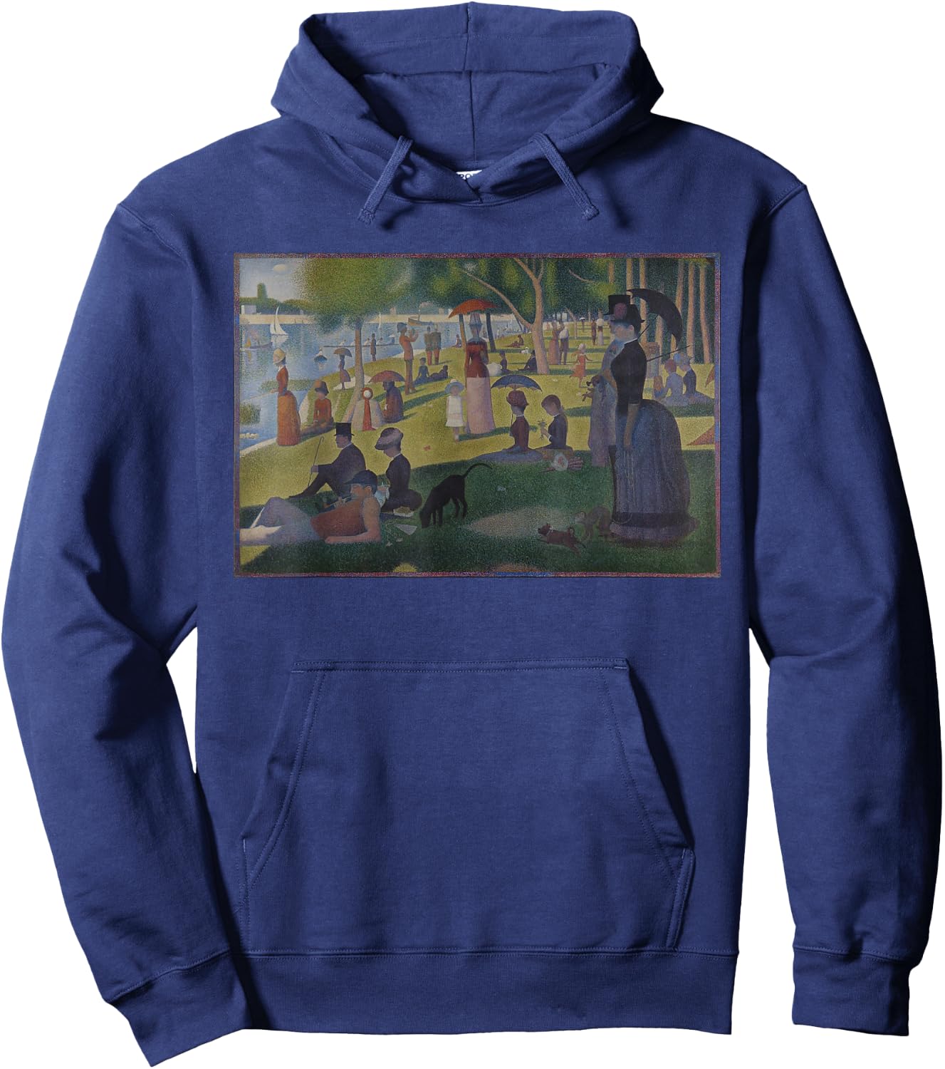 Sunday Afternoon on the Island of La Grande Jatte Seurat Art Hoodie - Hoodie | Navy