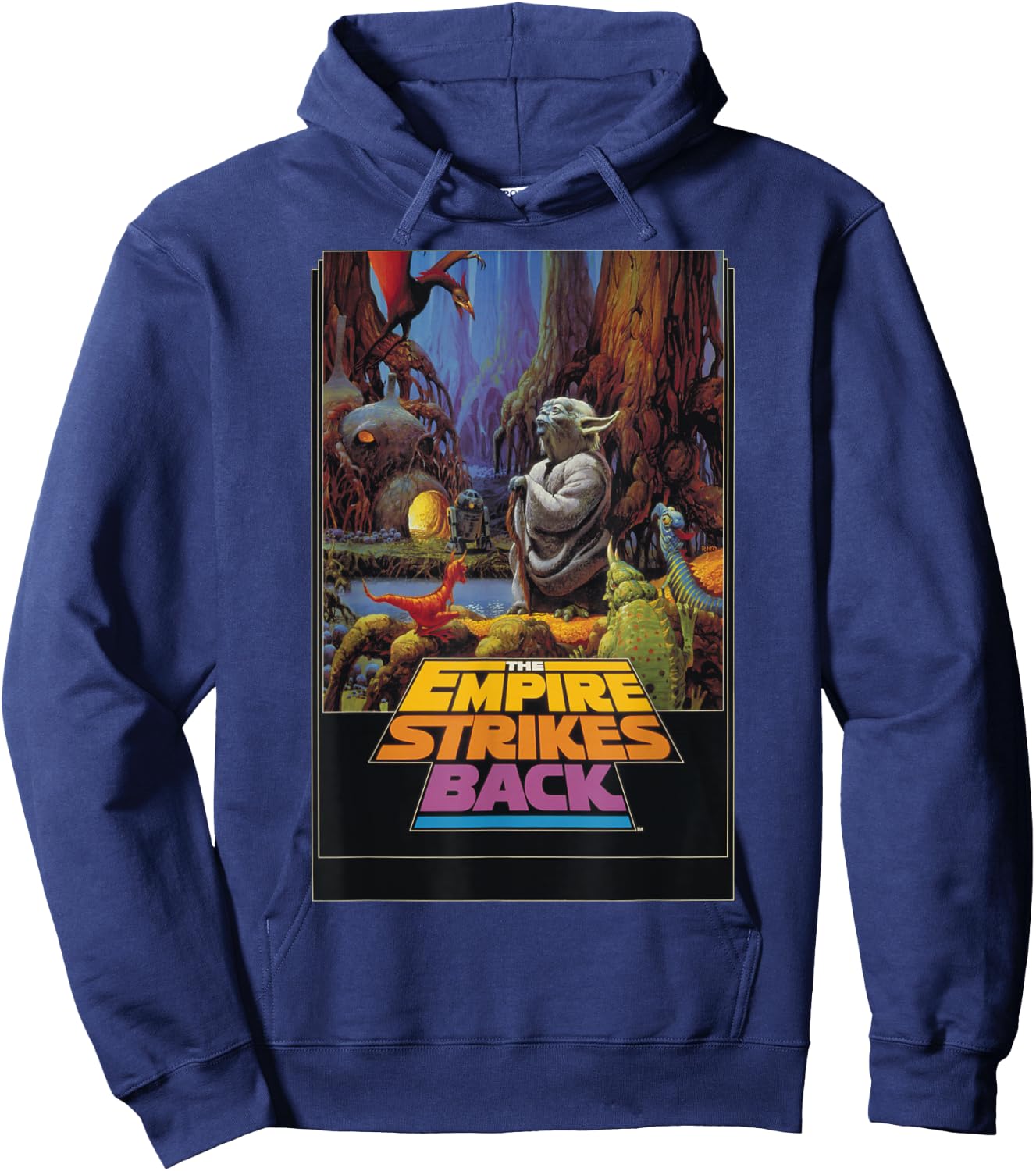 Star Wars The Empire Strikes Back Yoda Hoodie - Hoodie | Navy