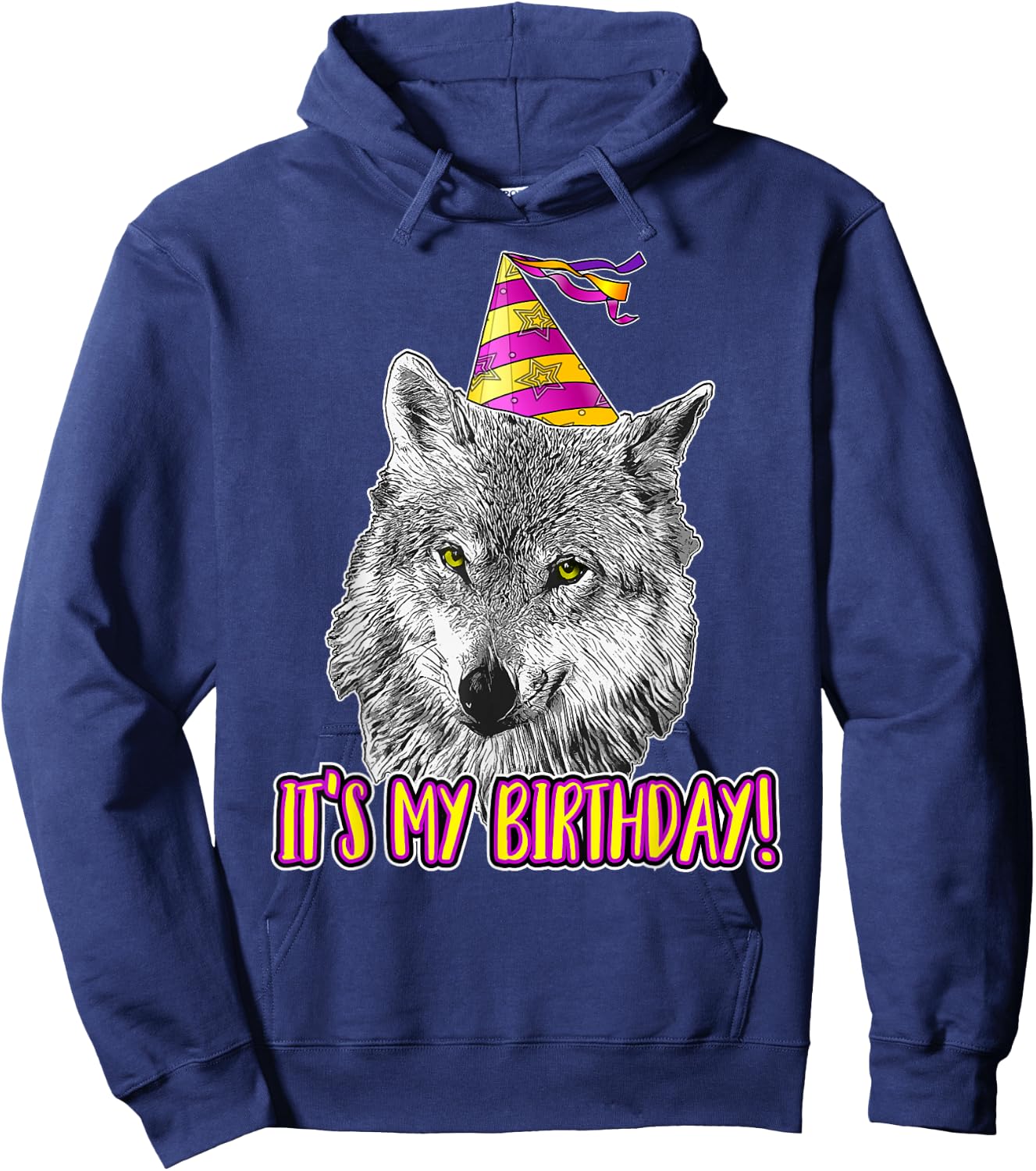 Wolf Birthday Themed Party Wolves Theme Girl Wolf Lover Hoodie - Hoodie | Navy