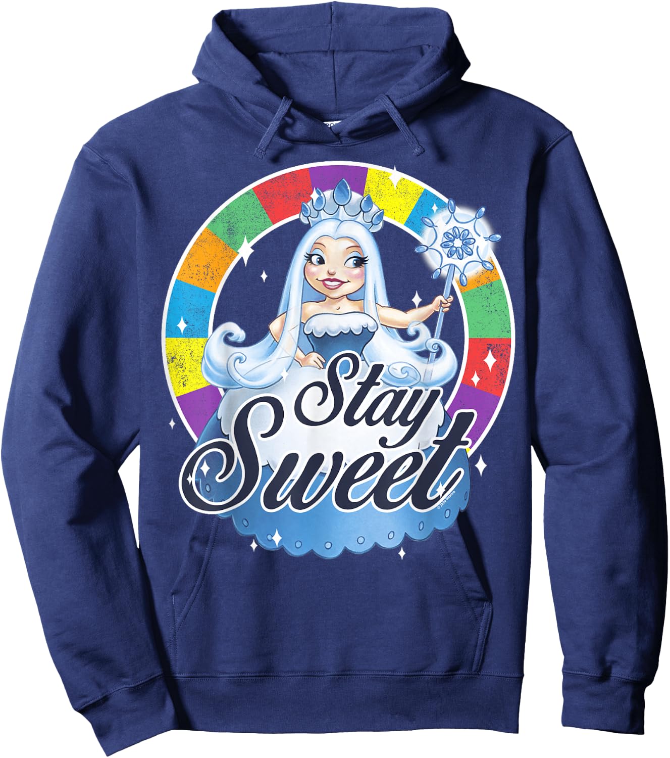 Candy Land Stay Sweet Princess Frostine Game Wheel Logo Hoodie - Hoodie | Navy