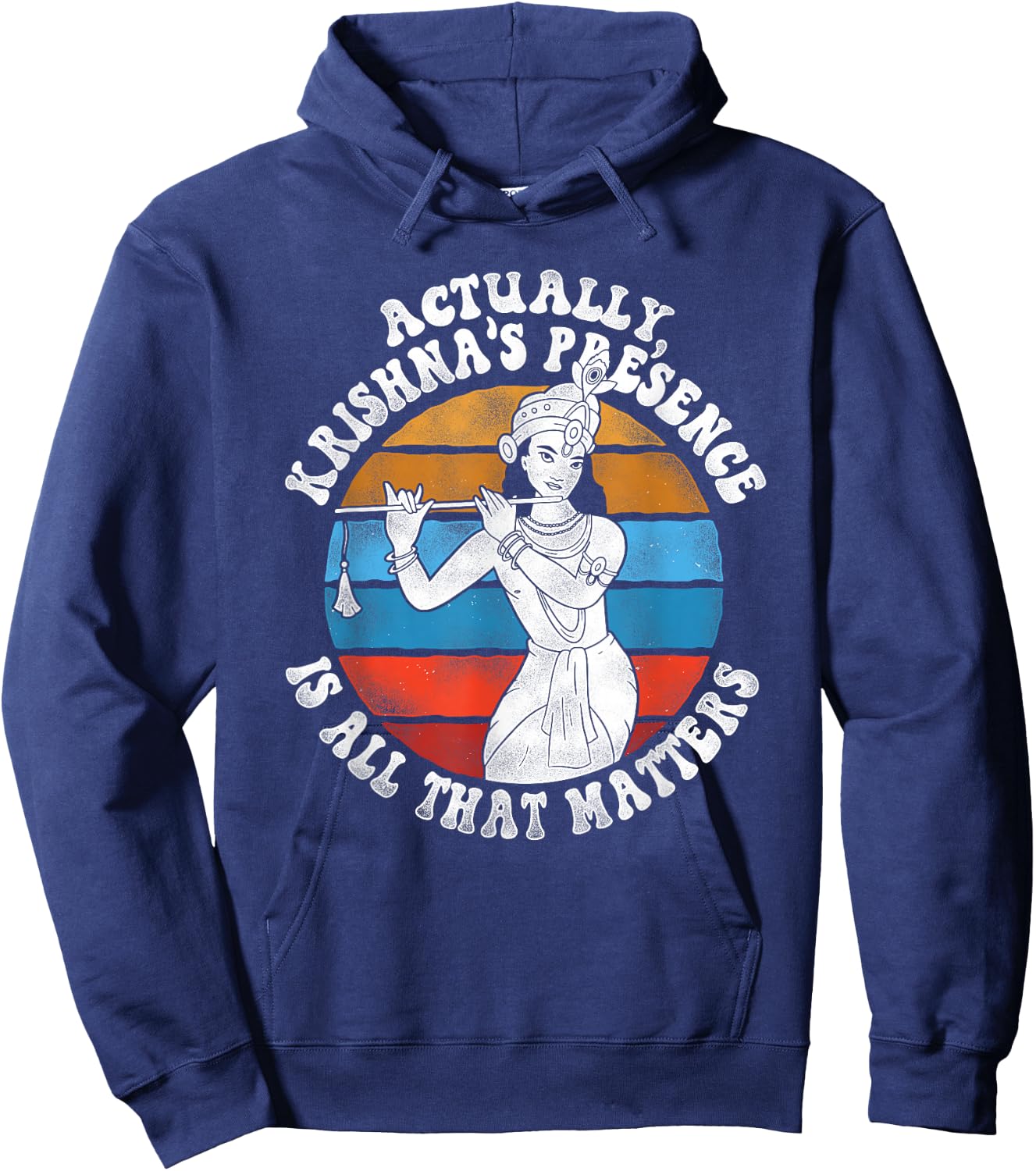 Krishnas Presence - Hindu Hinduism Diwali Gods Lord Krishna Hoodie - Hoodie | Navy