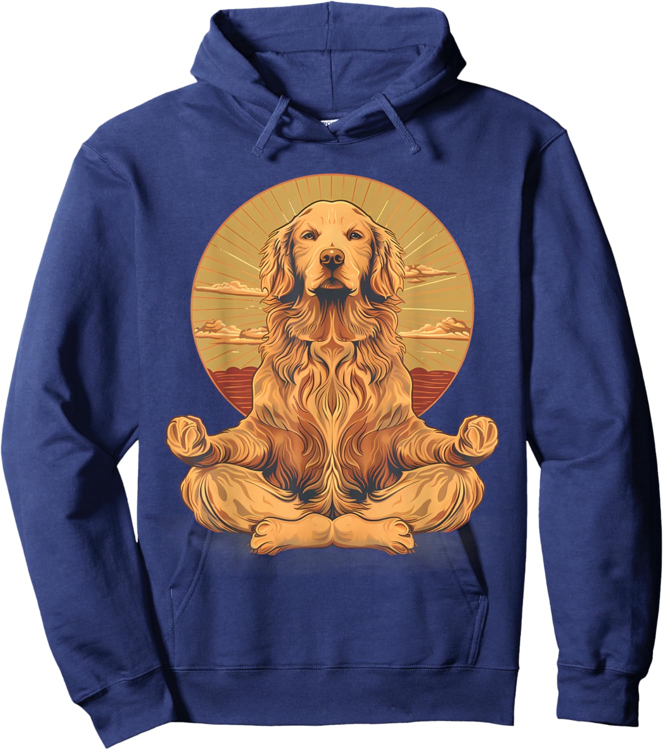 Dog Meditation Buddhist Spirituality Zen Buddha Hindu Hoodie - Hoodie | Navy