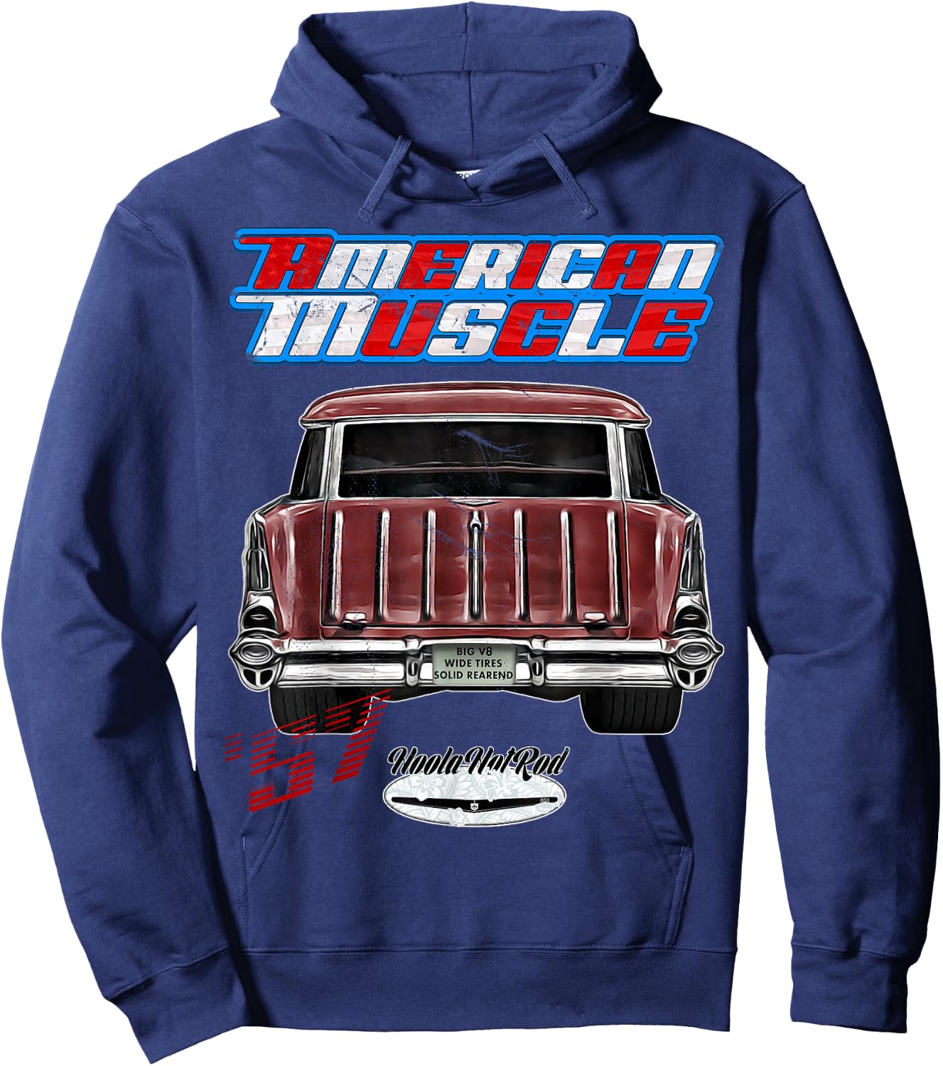 Rockabilly,1957,Nomad,Beil Air,Belair,rusty car,distressed Hoodie - Hoodie | Navy