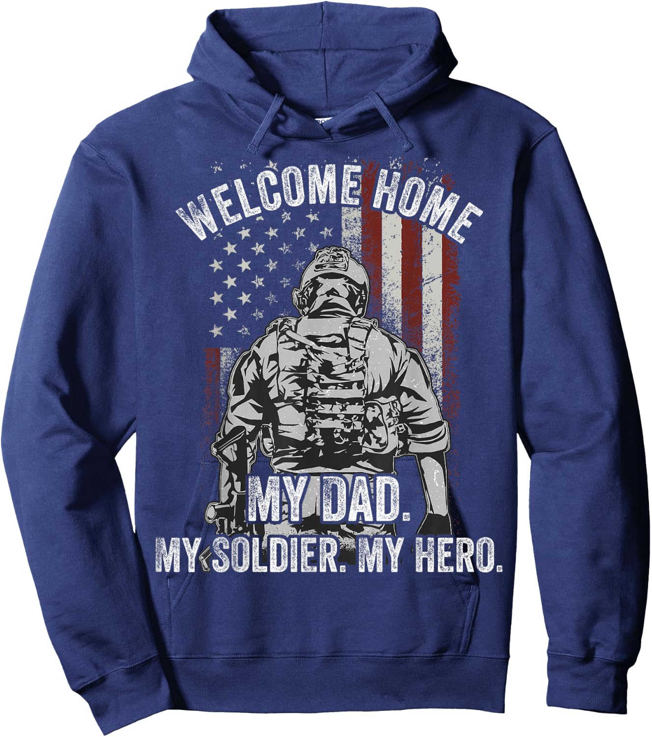Welcome Home My Dad Deployed Military Deployment Themed Gift Hoodie - Hoodie | Navy