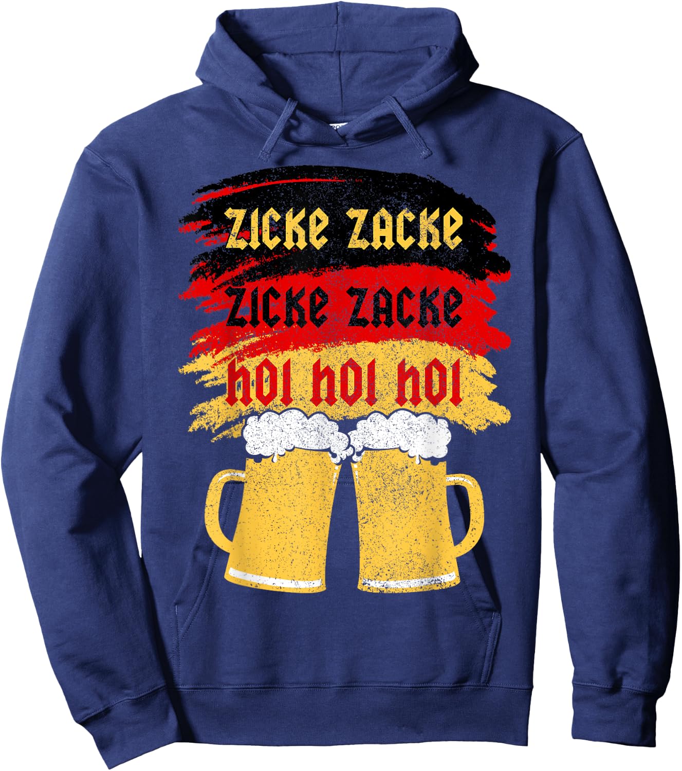 Zicke Zacke Hoi Germany Beer Party Mallorca Drinking Hoodie - Hoodie | Navy