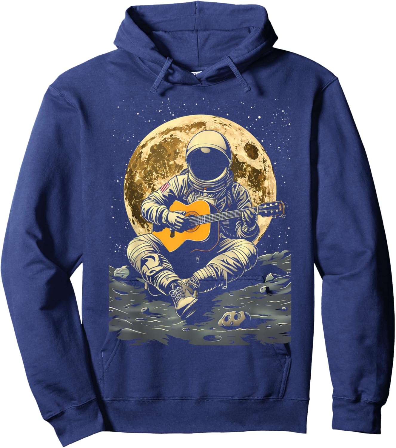 Astronaut Playing Guitar Rock Music Guitar Cosmos Space Man Hoodie - Hoodie | Navy