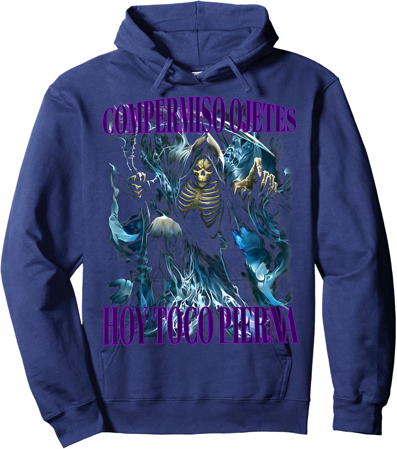 Compermiso ojetes hoy toco pierna: Calacas chidas gym Hoodie - Hoodie | Navy