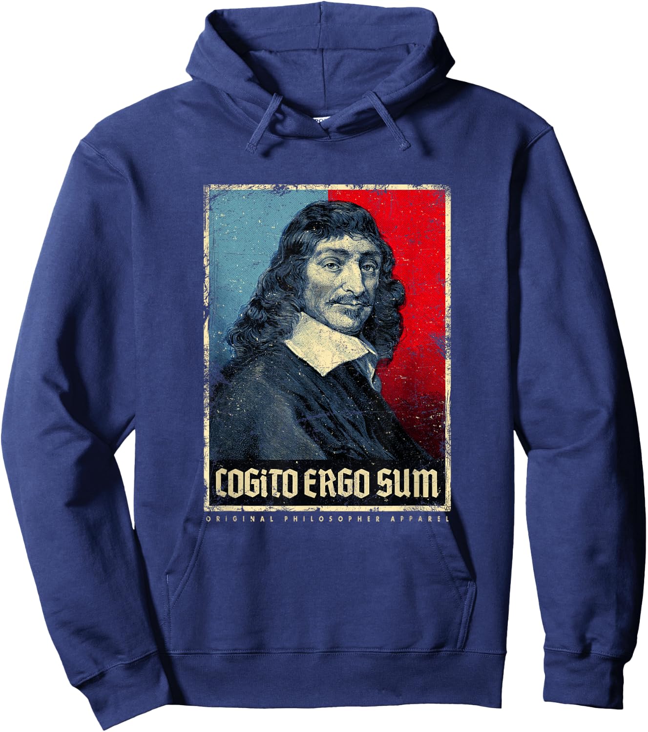 Cogito Ergo Sum René Descartes Principles of Philosophy Hoodie - Hoodie | Navy
