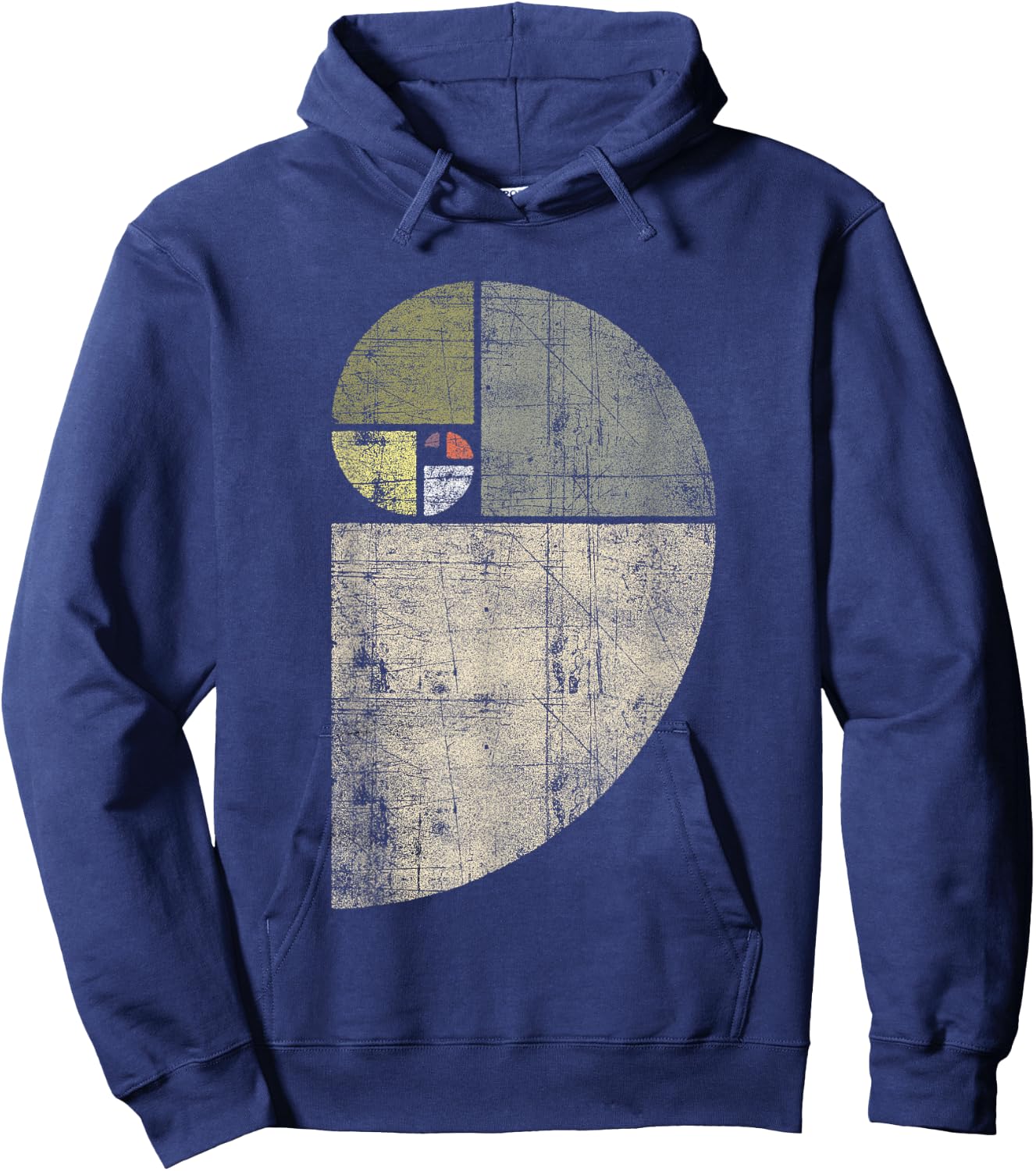 Fibonacci Spiral Sequence/Golden Ratio/Cool Math Hoodie - Hoodie | Navy