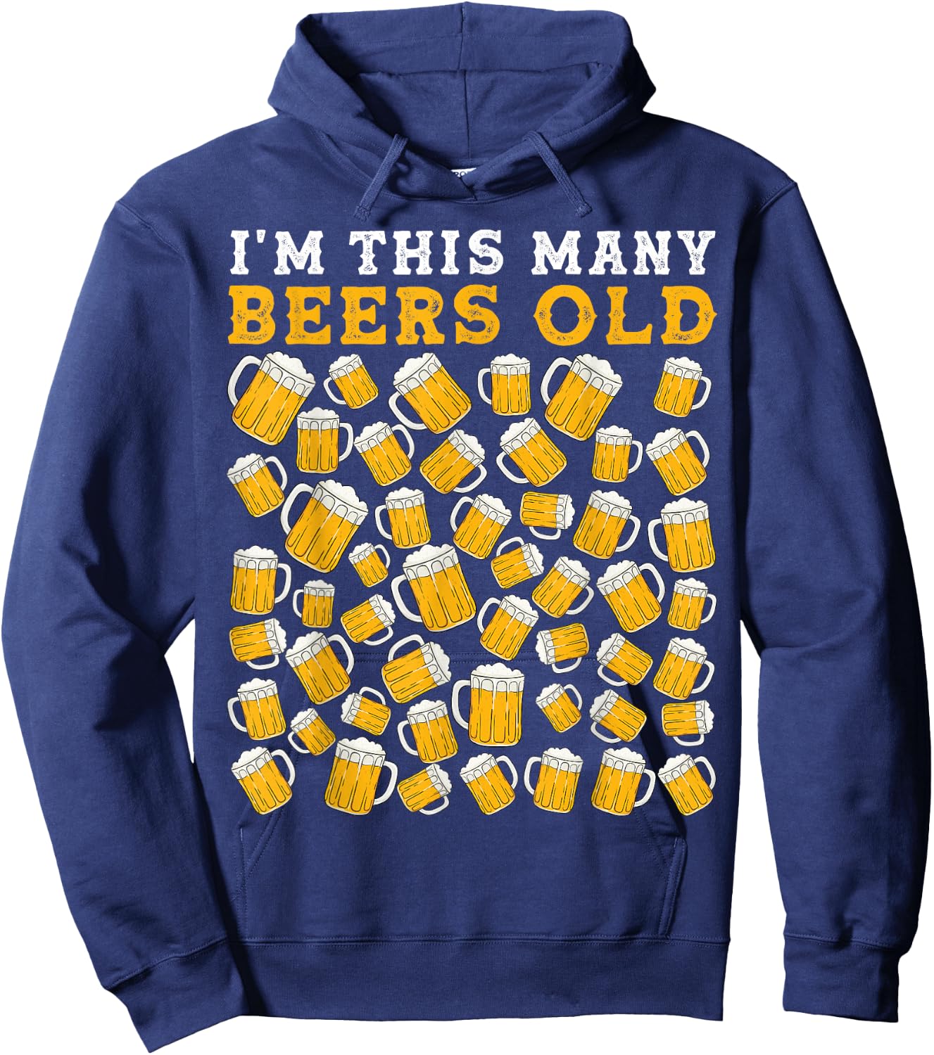 Birthday 50 Year Old Beer Drinking Gag 50th Birthday Party Hoodie - Hoodie | Navy