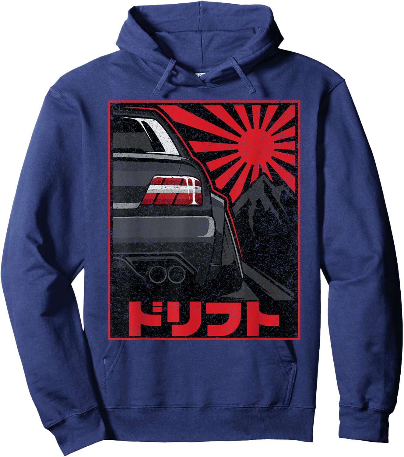 JDM Tokyo Japan Drift Race Car Tuning Retro Vintage Graphic Hoodie - Hoodie | Navy