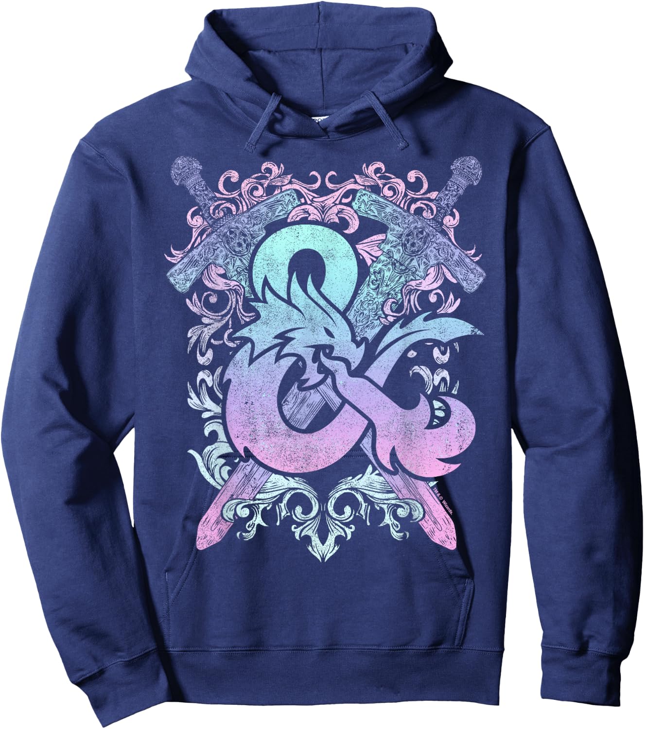 Dungeons & Dragons Ampersand Pastel Logo Hoodie - Hoodie | Navy