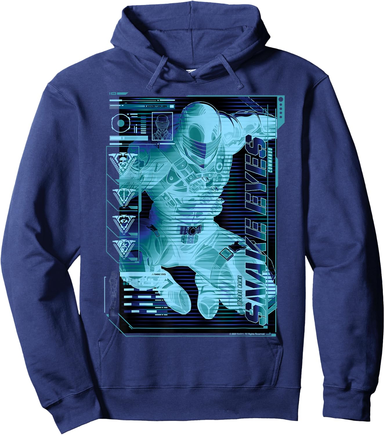 G.I. Joe Snake Eyes Team Leader Schematic Profile Hoodie - Hoodie | Navy