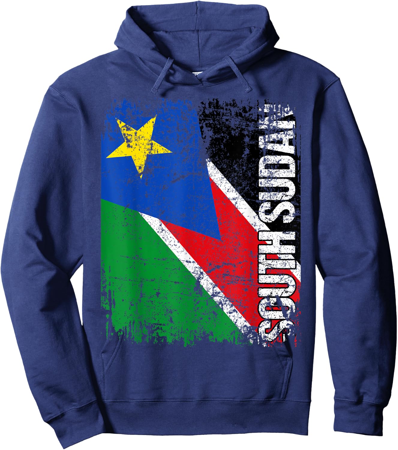 SOUTH SUDAN Flag Vintage Distressed SOUTH SUDAN Hoodie - Hoodie | Navy