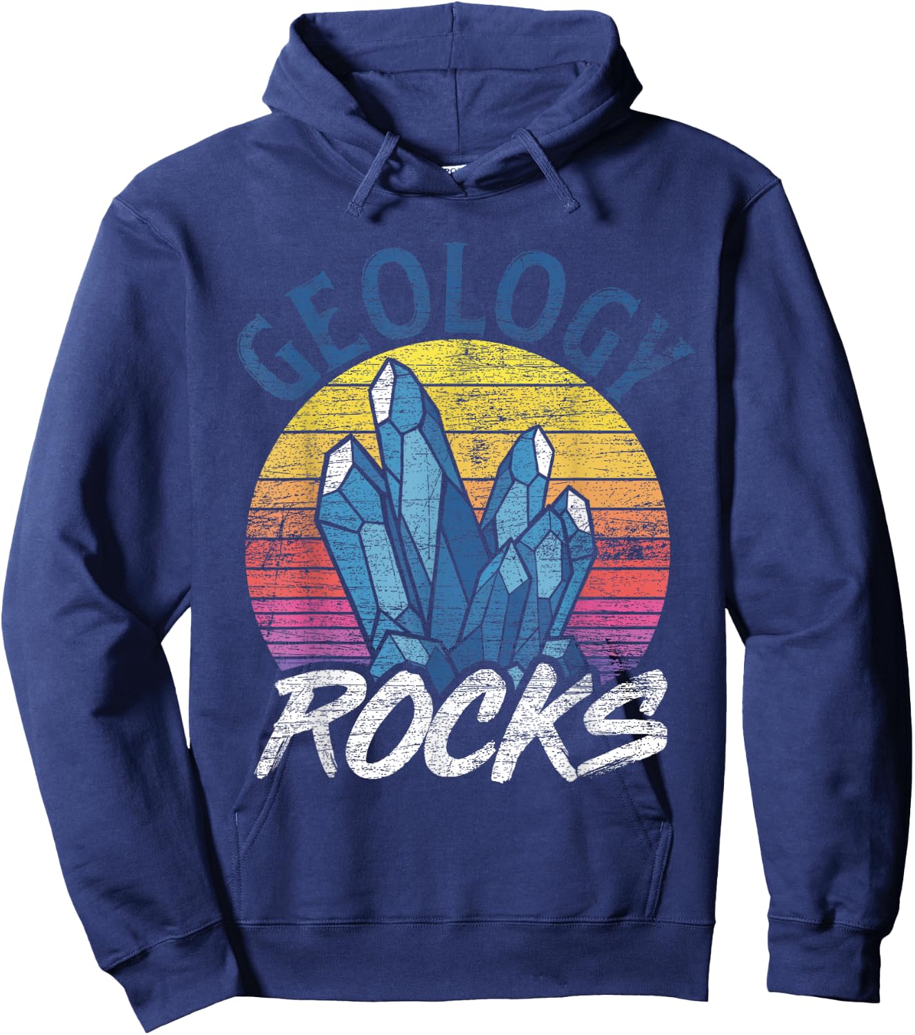 Geology Rocks Retro Geology Hoodie - Hoodie | Navy