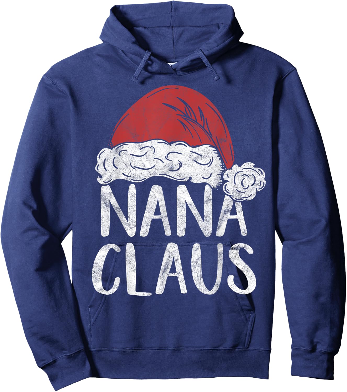 Nana Claus Christmas Costume Gift Santa Matching Family Xmas Hoodie - Hoodie | Navy