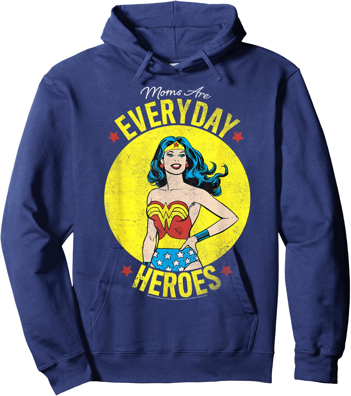 DC Comics Wonder Woman Mother's Day Moms are Everyday Heroes Hoodie - Hoodie | Navy