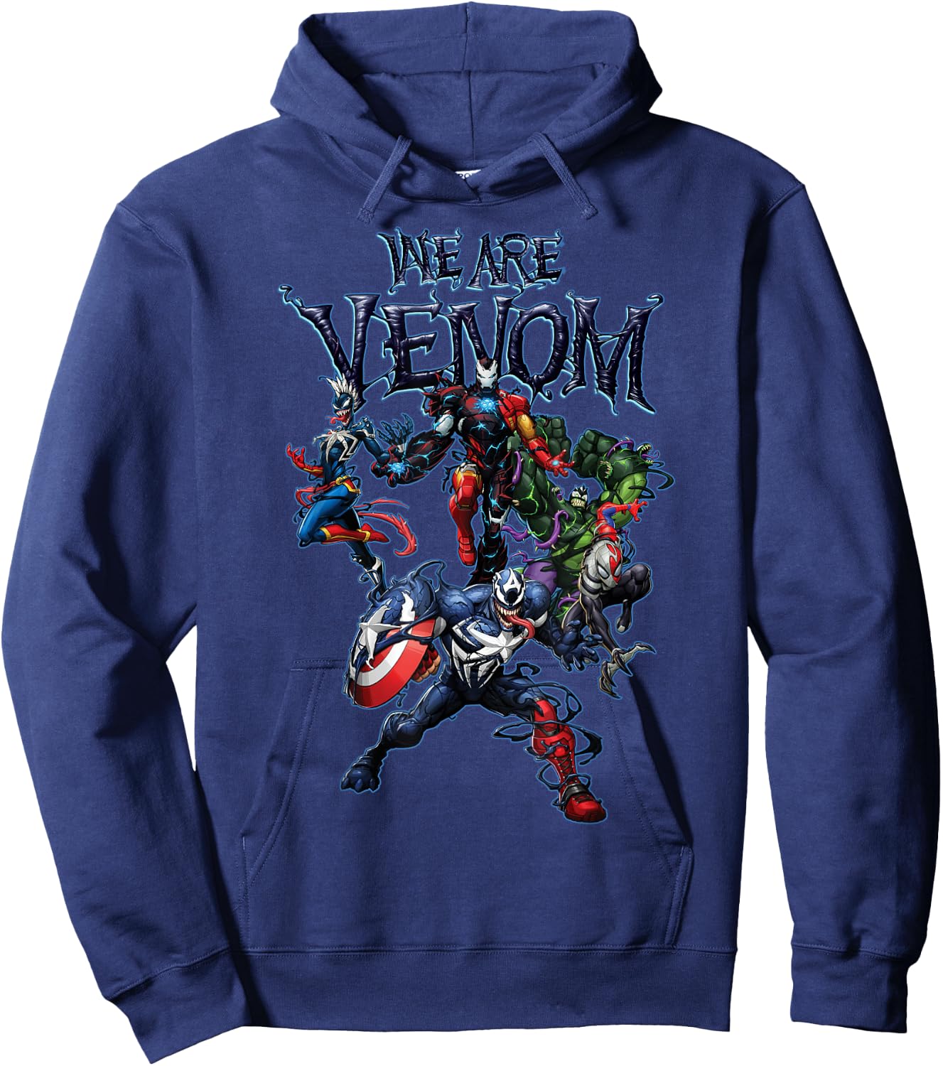 Marvel Spider-Man Maximum Venom Group Shot We are Venom Hoodie - Hoodie | Navy