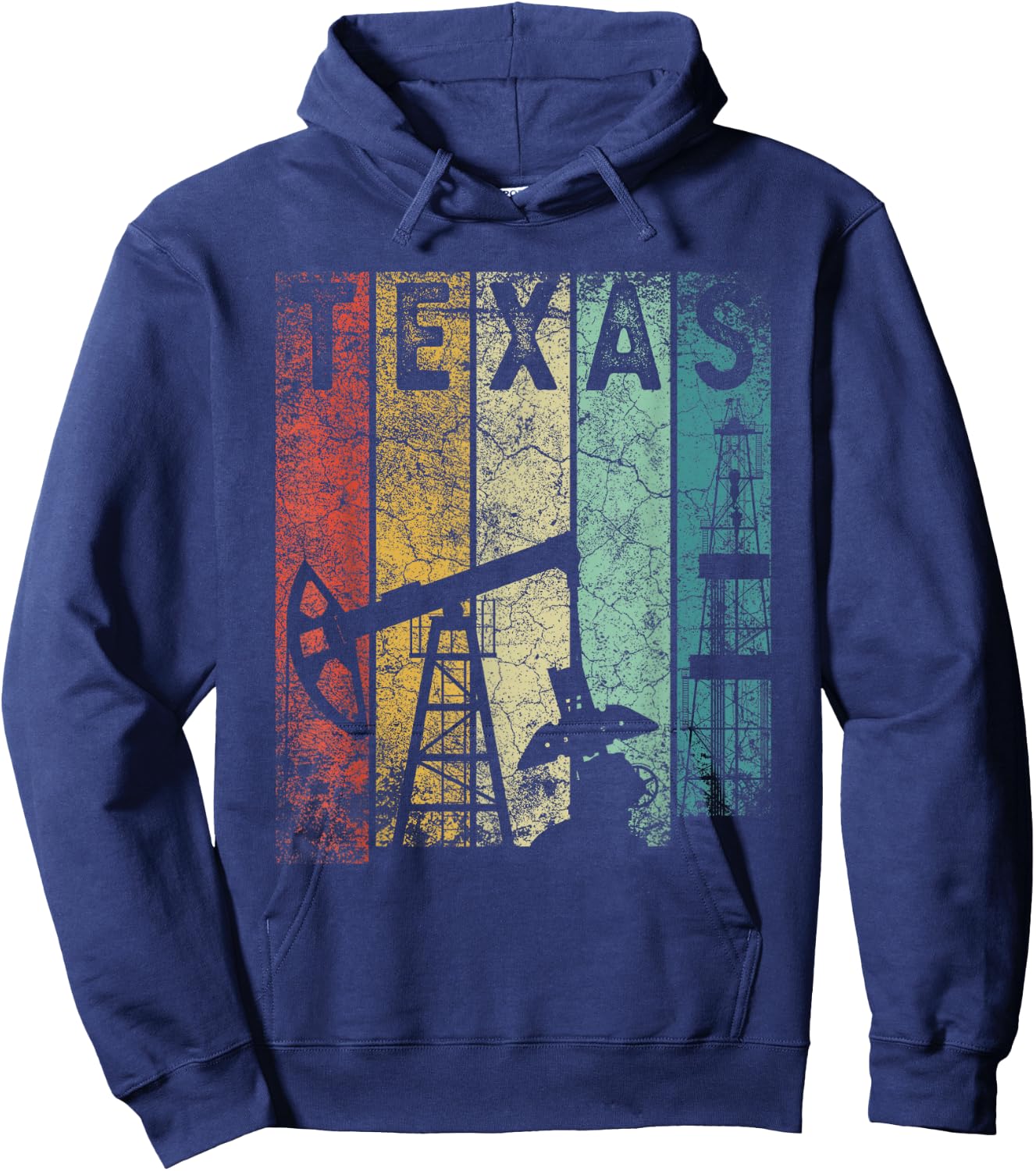 Texas Oil Rig Oilfield Industry For Oilman Oilwoman Men Gift Hoodie - Hoodie | Navy