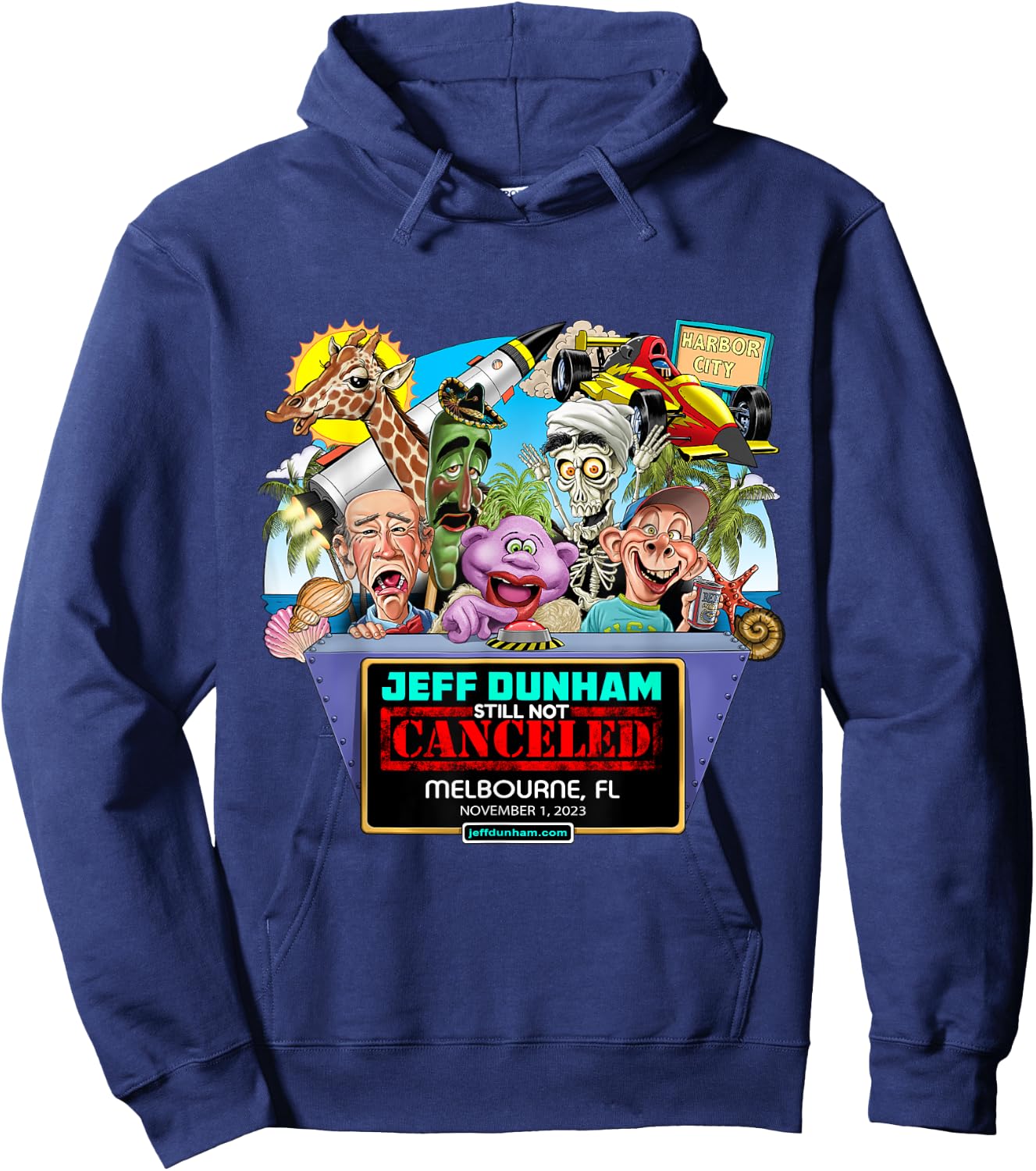 Jeff Dunham Melbourne, FL (2023) Hoodie - Hoodie | Navy