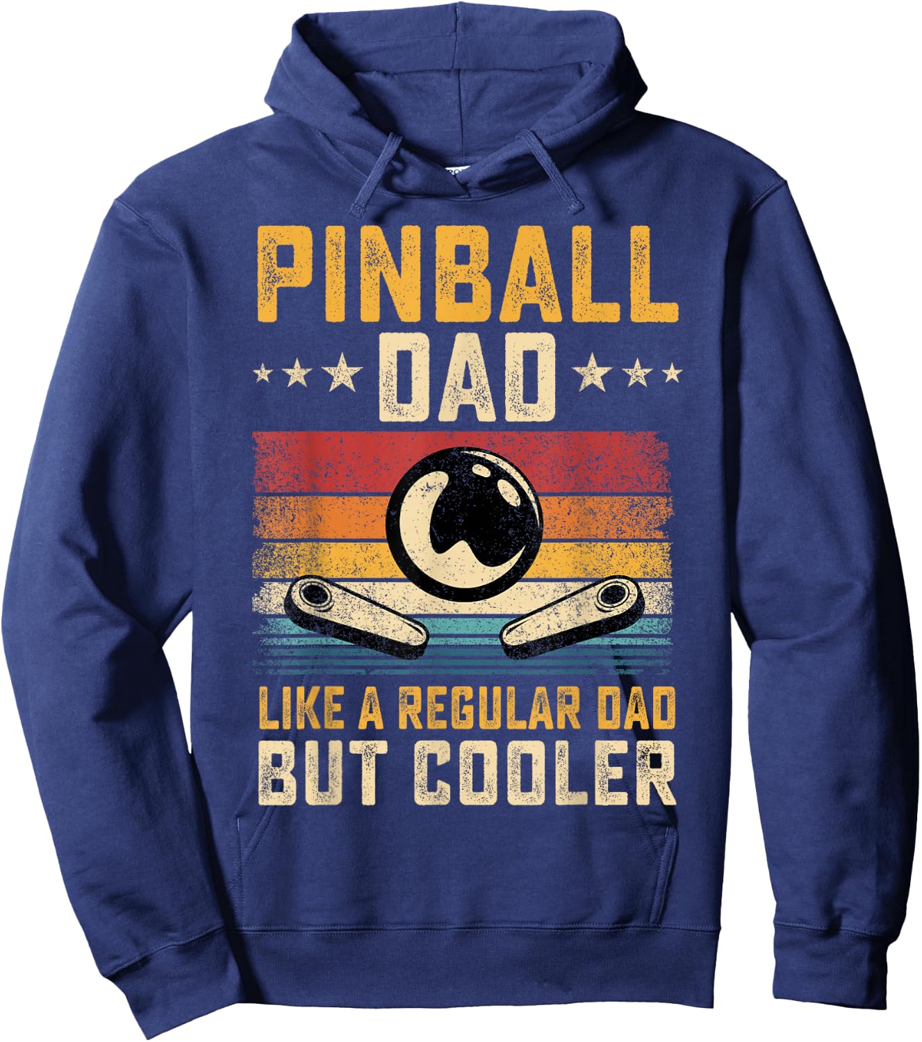 Pinball Dad Like Regular Dad But Cooler Father's Day Hoodie - Hoodie | Navy