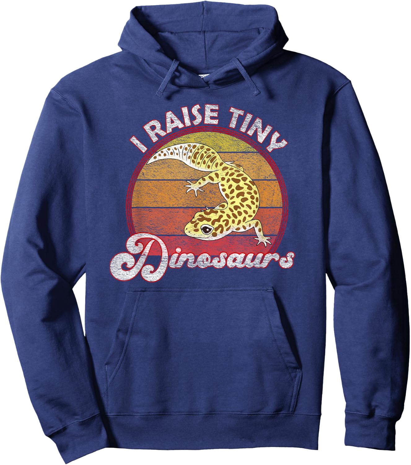 I Raise Tiny Dinosaurs Leopard Gecko Mom Dad Reptile Pet Hoodie - Hoodie | Navy
