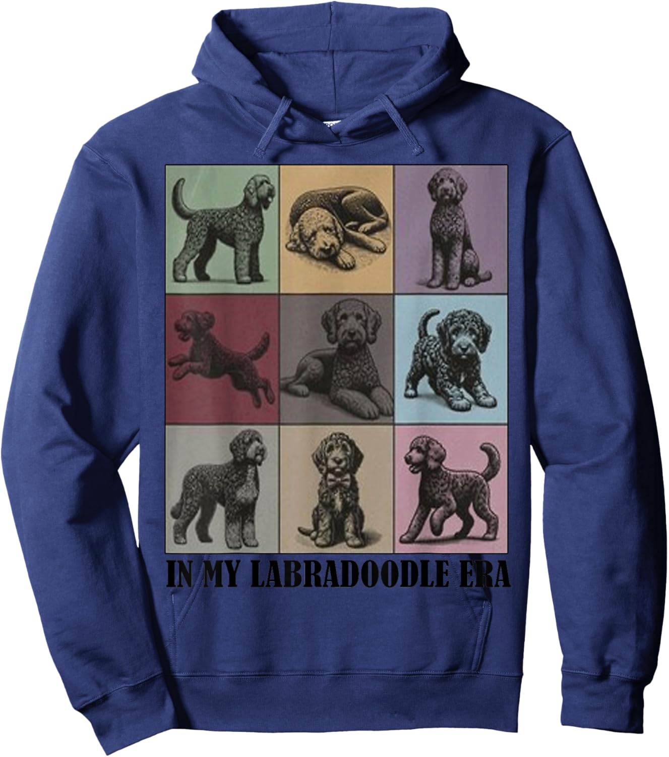 funny Dog Mama Quote In My Labradoodle Doodle Era Cool dog Hoodie - Hoodie | Navy