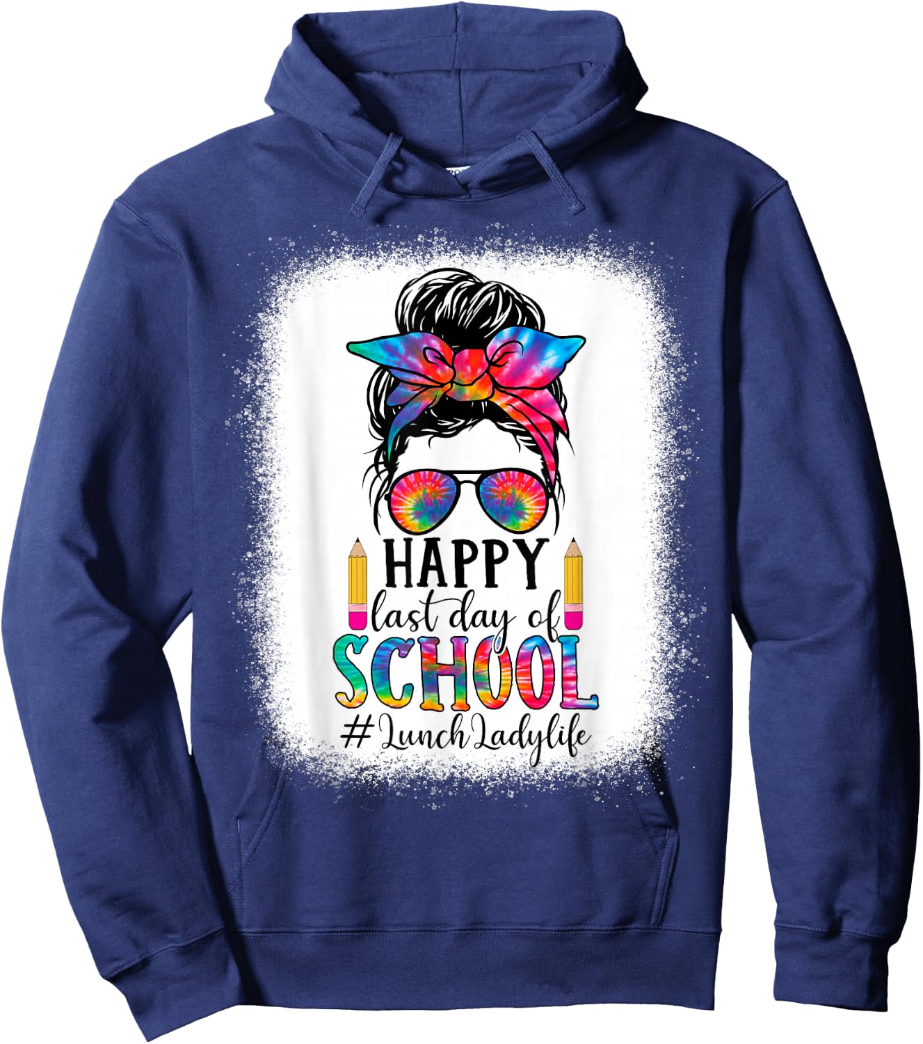 Lunch Lady Last Day Of School Teacher Womans School Girl Hoodie - Hoodie | Navy