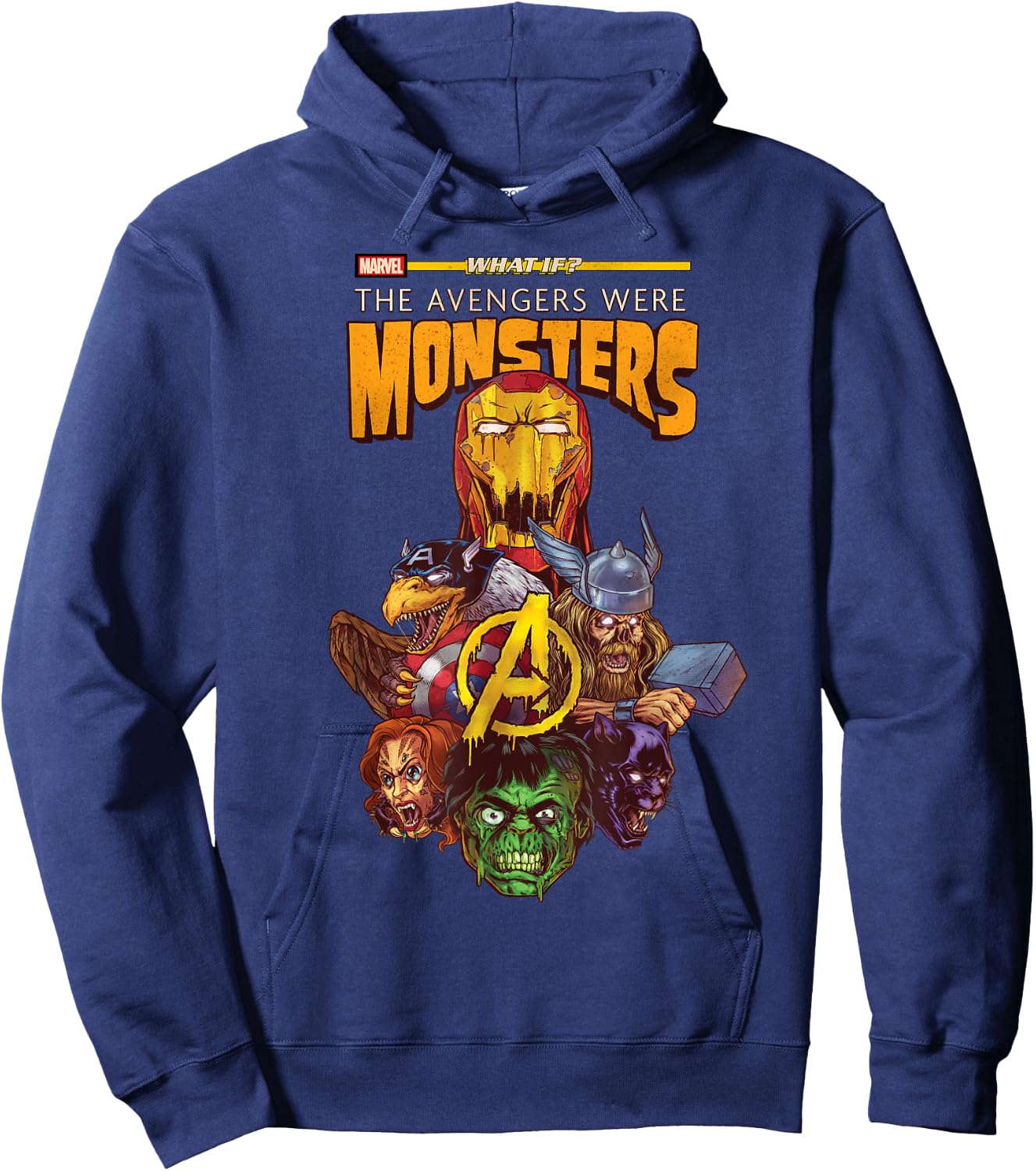 Marvel What If The Avengers were Monsters Hoodie - Hoodie | Navy