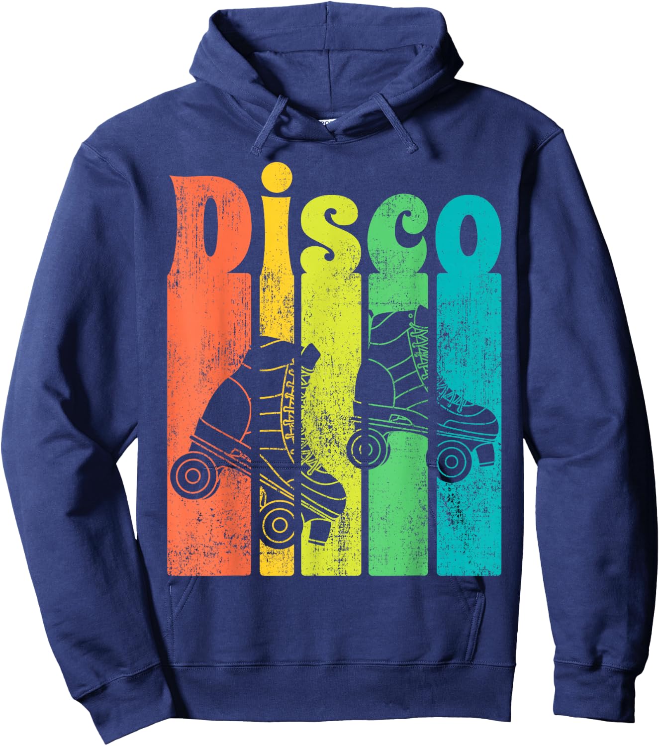 Disco Roller Vintage Skater Classic 70s 80s Skating Gift Hoodie - Hoodie | Navy