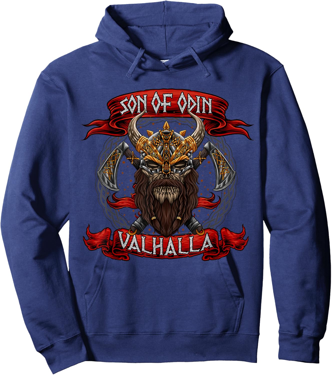 Son Of Odin - Valhalla - Viking Warrior - Norse Mythology Hoodie - Hoodie | Navy