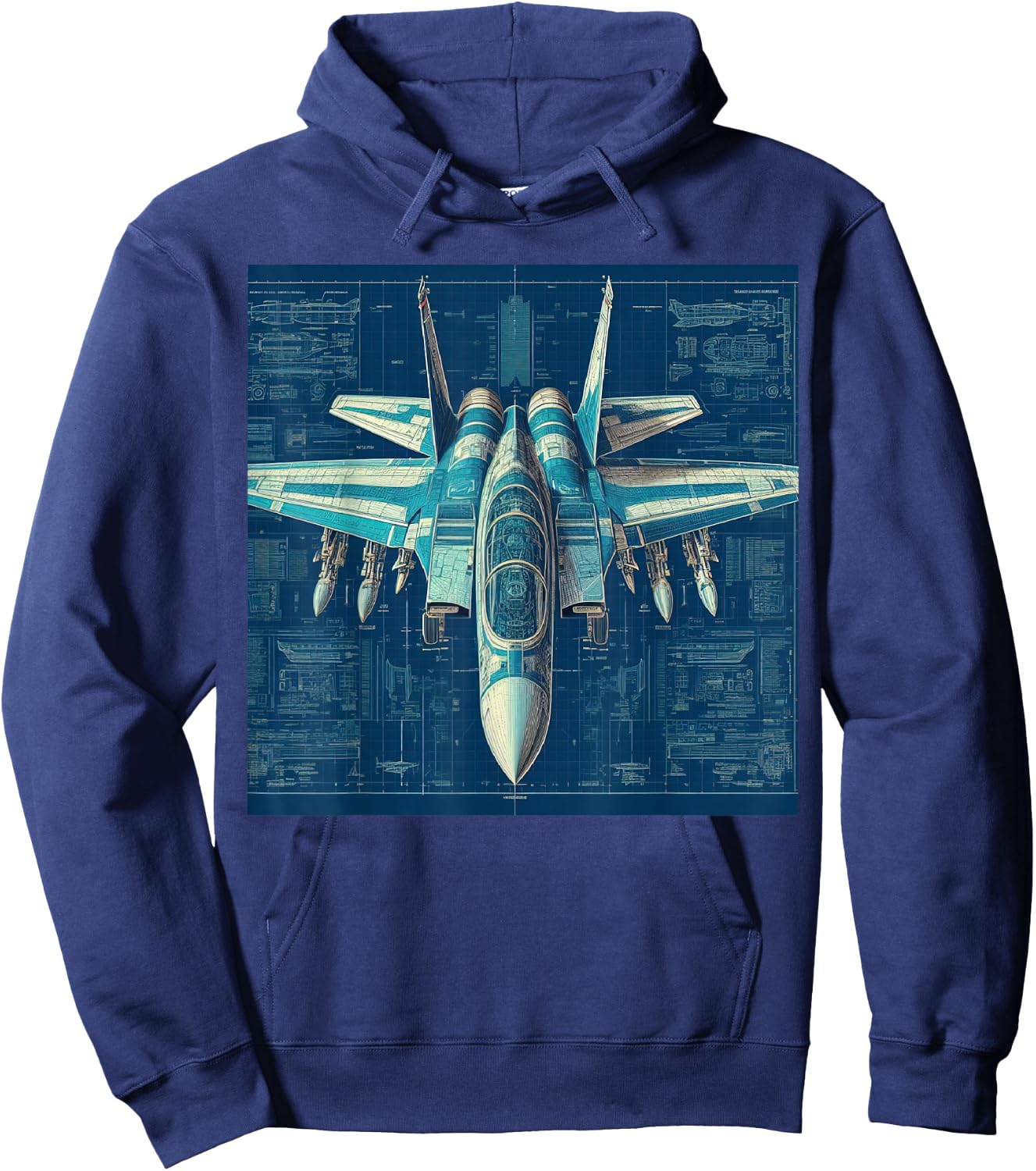 F-14 Tomcat Fighter Jet Assembly Blueprint Military Aviation Men Women Kids Hoodie - Hoodie | Navy