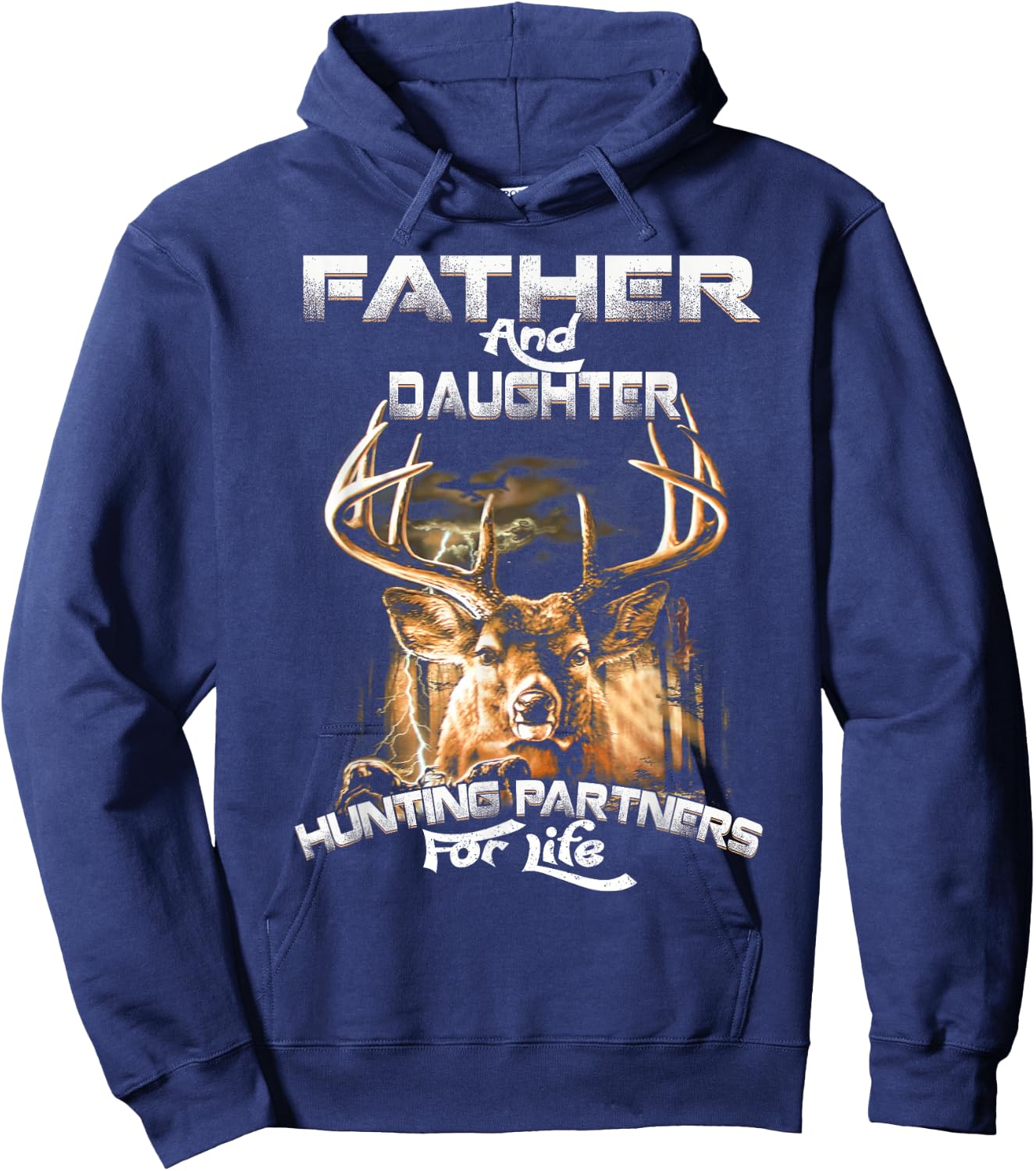 Father And Daughter Hunting Partners For Life Father's Day Hoodie - Hoodie | Navy