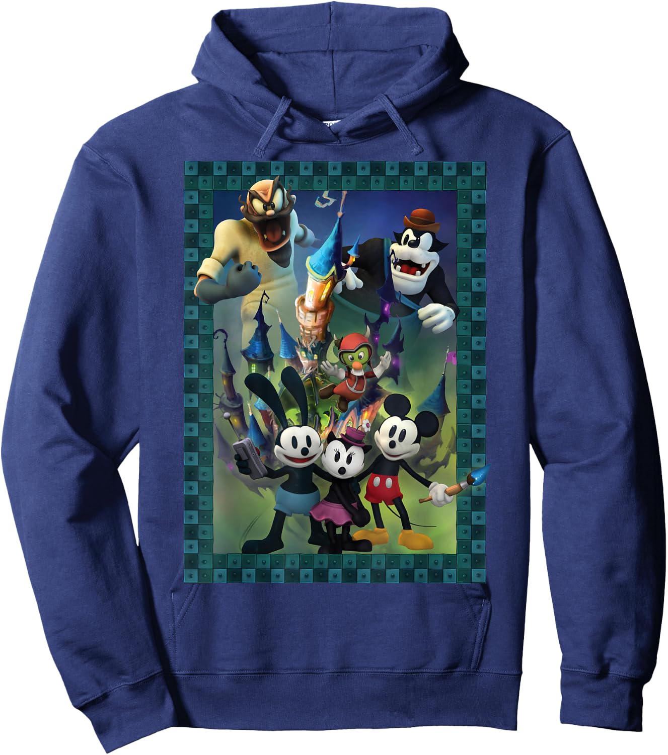 Disney Epic Mickey Group Shot Poster Hoodie - Hoodie | Navy