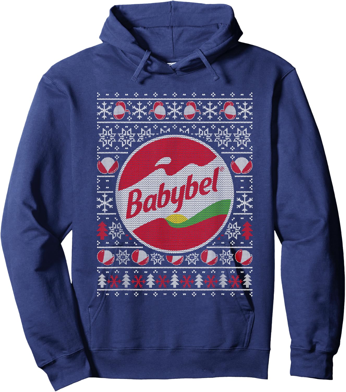 Babybel Christmas Knit Pattern Hoodie - Hoodie | Navy