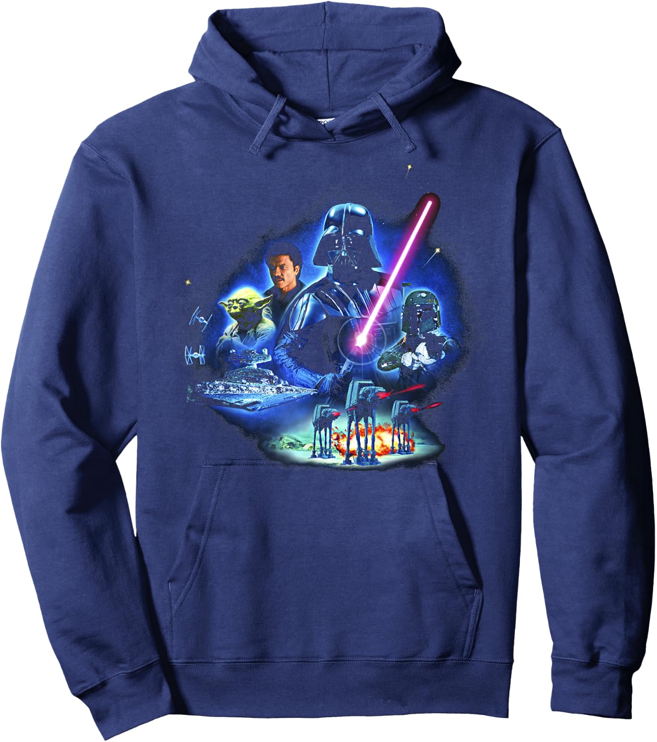 Star Wars The Empire Strikes Back 40th Group Shot Galaxy Hoodie - Hoodie | Navy