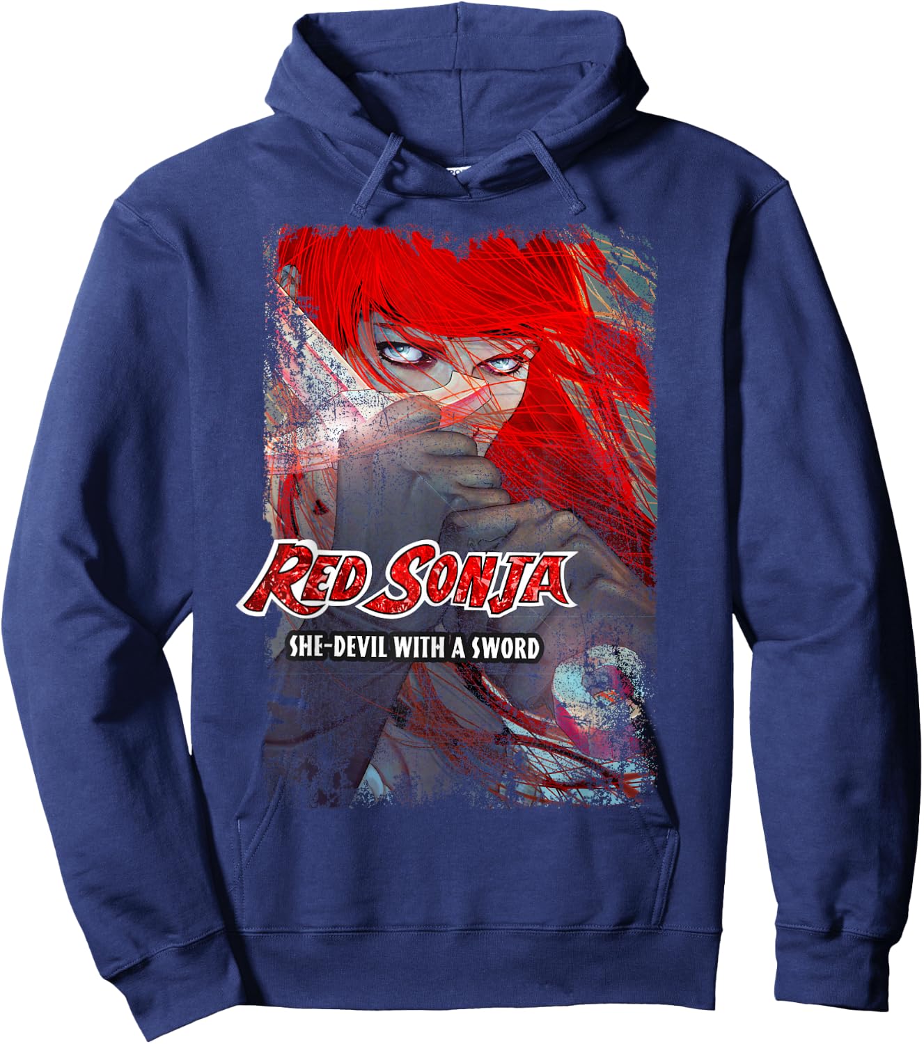 Jenny Frison Comic Cover She-Devil Sword Warrior Hoodie - Hoodie | Navy