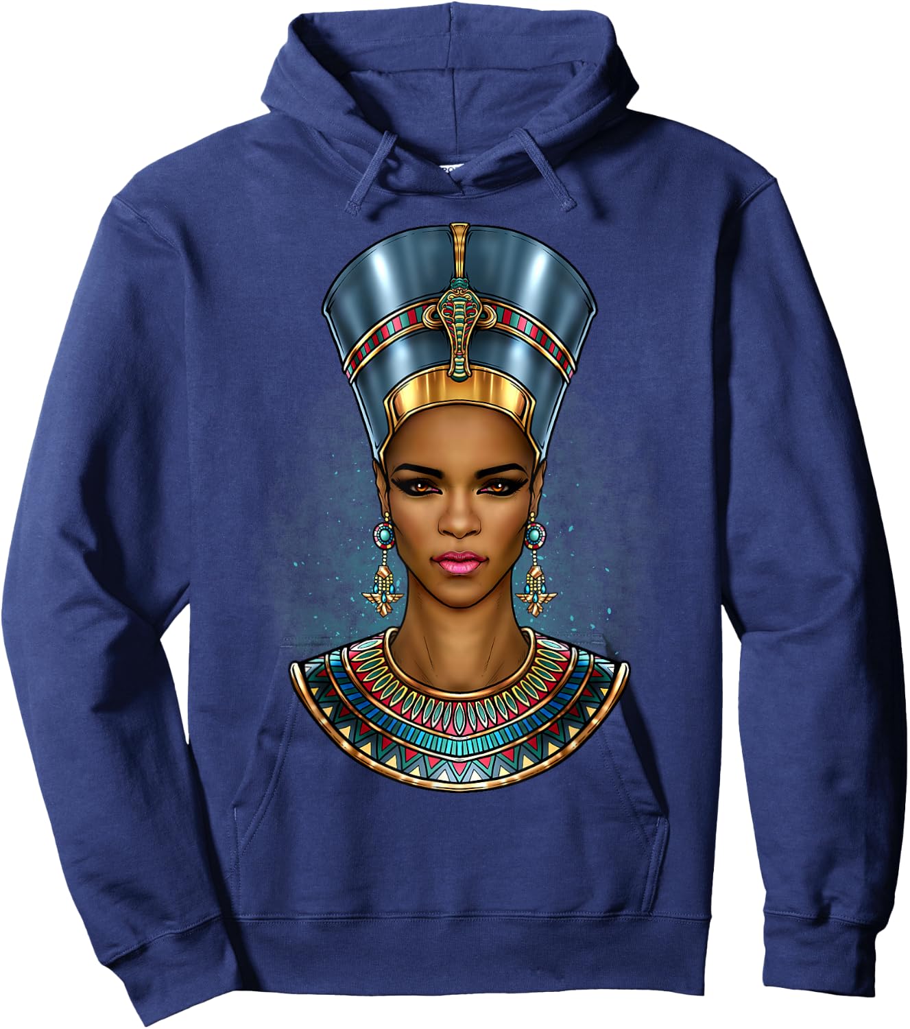 Black Nefertiti Melanin Queen Egyptian Women Black Pride Hoodie - Hoodie | Navy