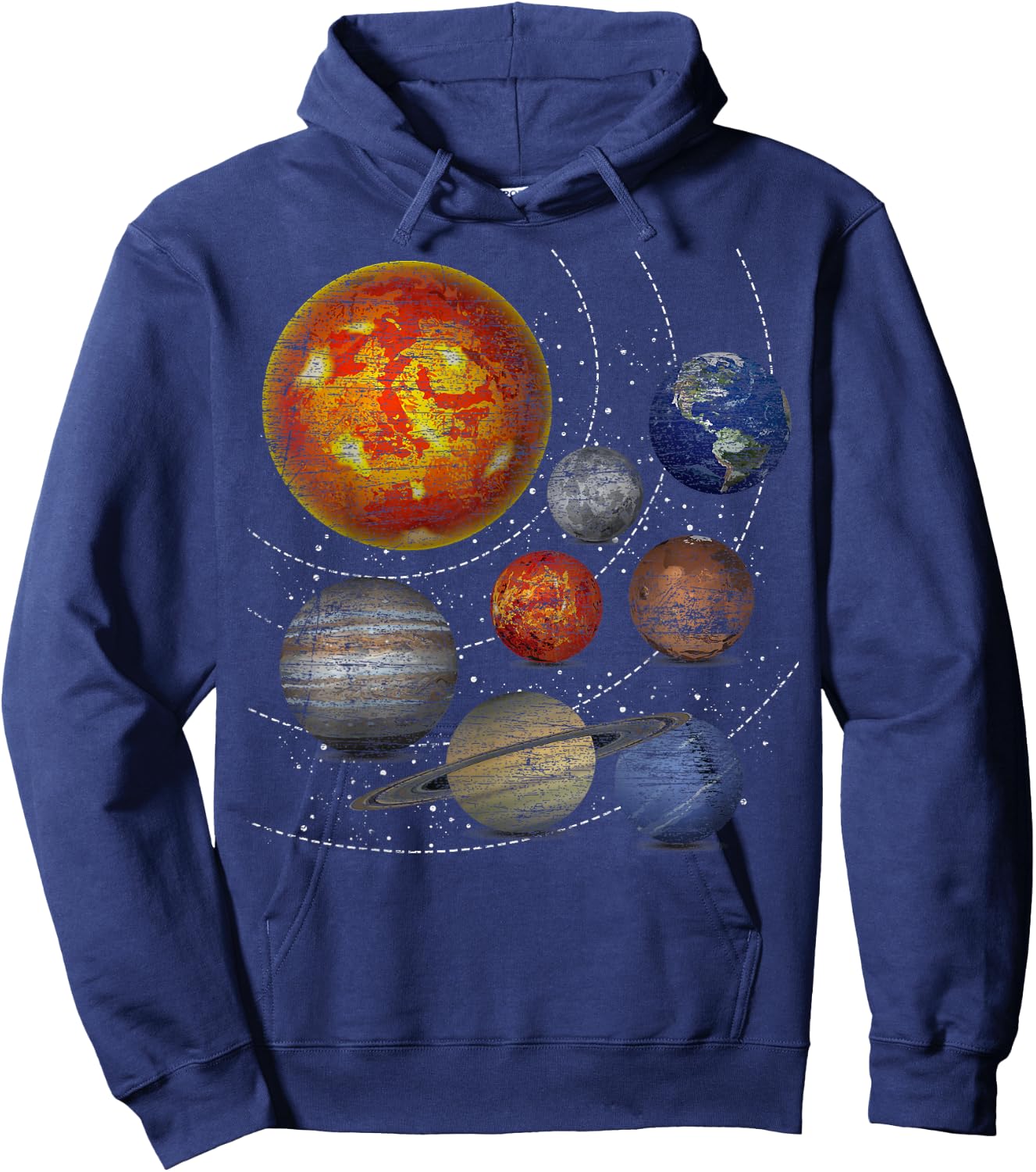 Planets Sun Universe Astronomy Space Solar System Hoodie - Hoodie | Navy