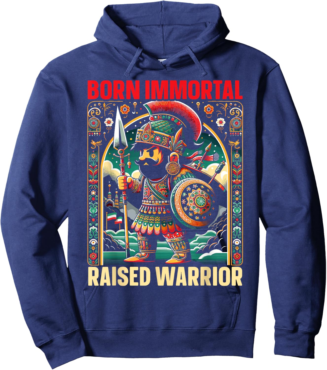 Persian Immortal Achaemenid Empire Persian Warrior Hoodie - Hoodie | Navy