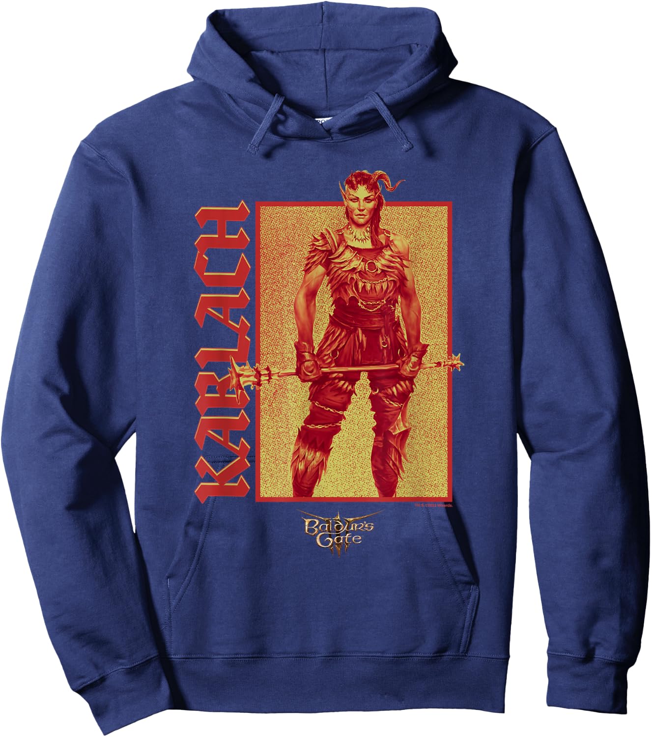 Dungeons & Dragons Karlach Confident Pose Big Chest Poster Hoodie - Hoodie | Navy