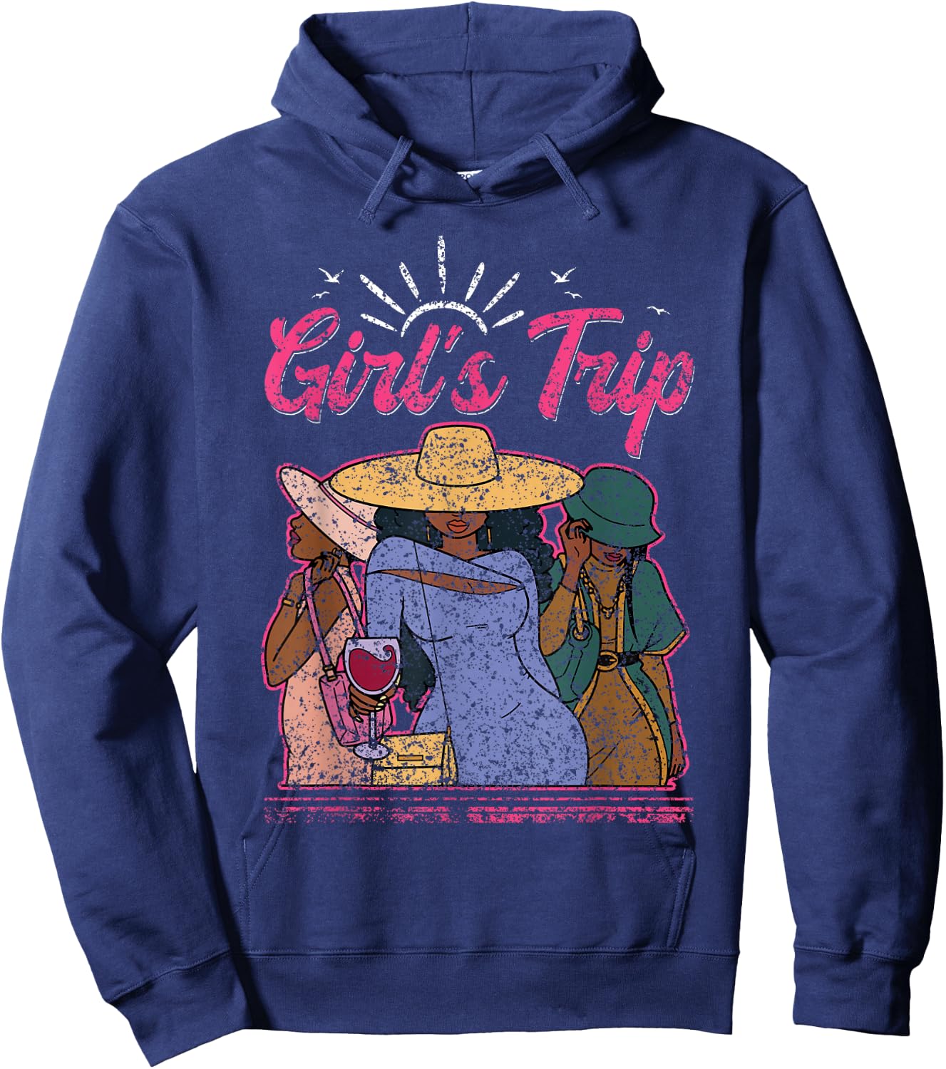 Girl's Trip Friends Cute Girl Girls Trip Hoodie - Hoodie | Navy