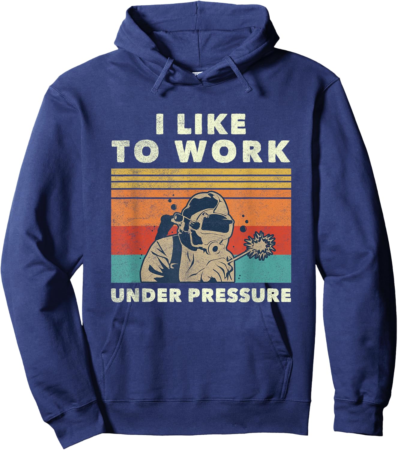 Weld Instructor Underwater Welding Quote - Men's Adult Sports Birthday - Black - Small - Short Sleeve - Classic Fit - Cotton 65%, Polyester 35% Hoodie - Hoodie | Navy