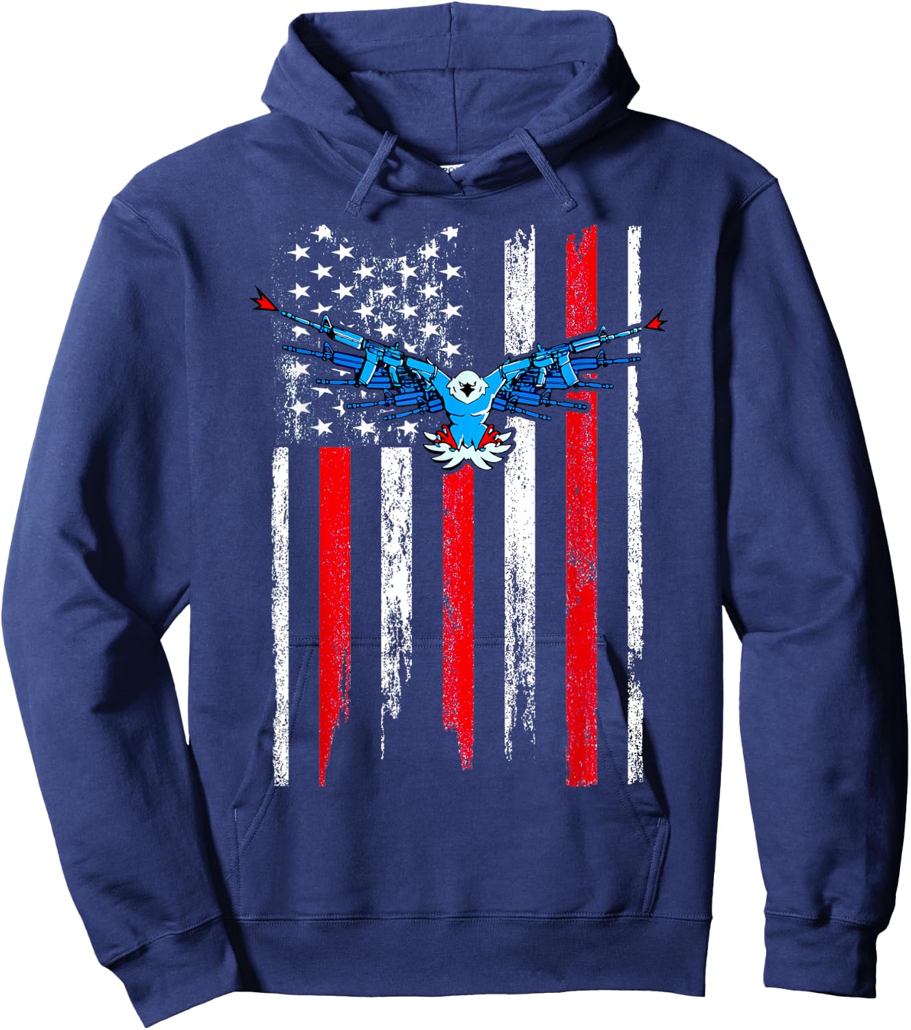 American Flag Demolition Ranch Hoodie - Hoodie | Navy