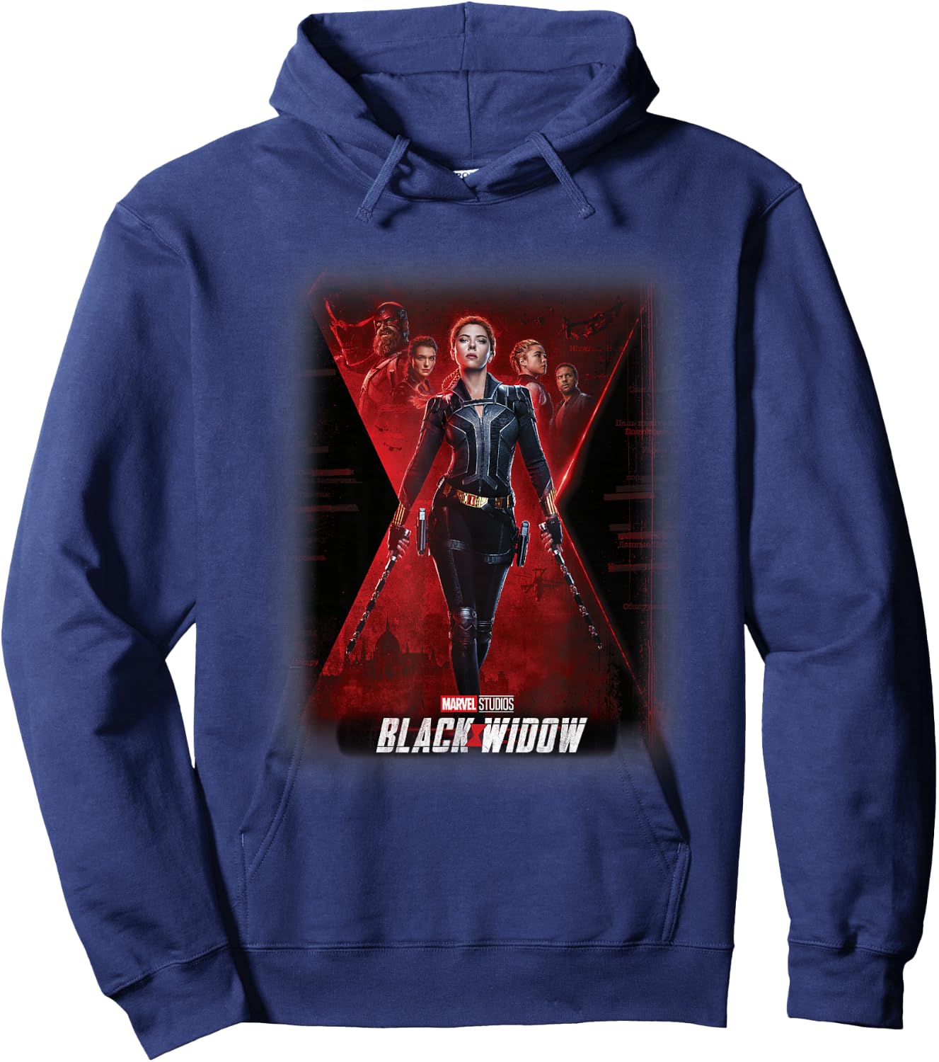 Marvel Black Widow Group Shot Poster Hoodie - Hoodie | Navy