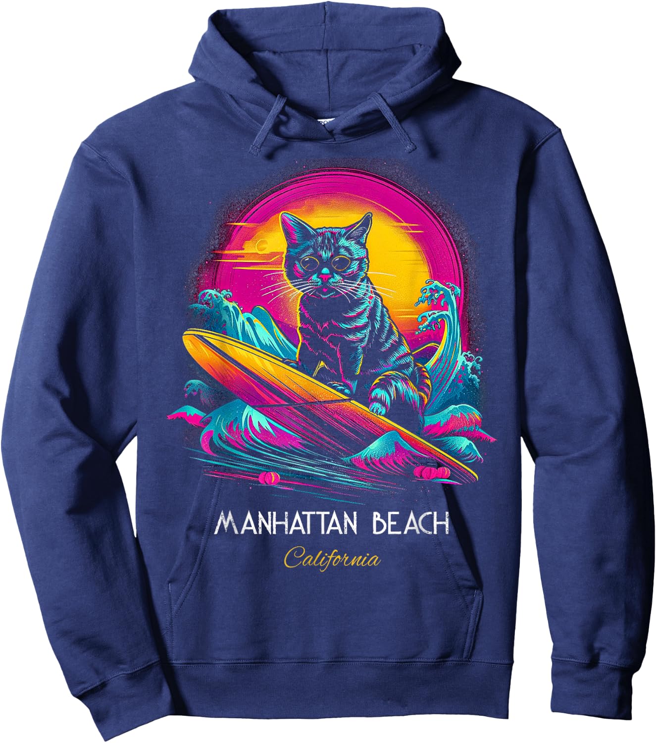 Manhattan Beach California Hoodie - Hoodie | Navy