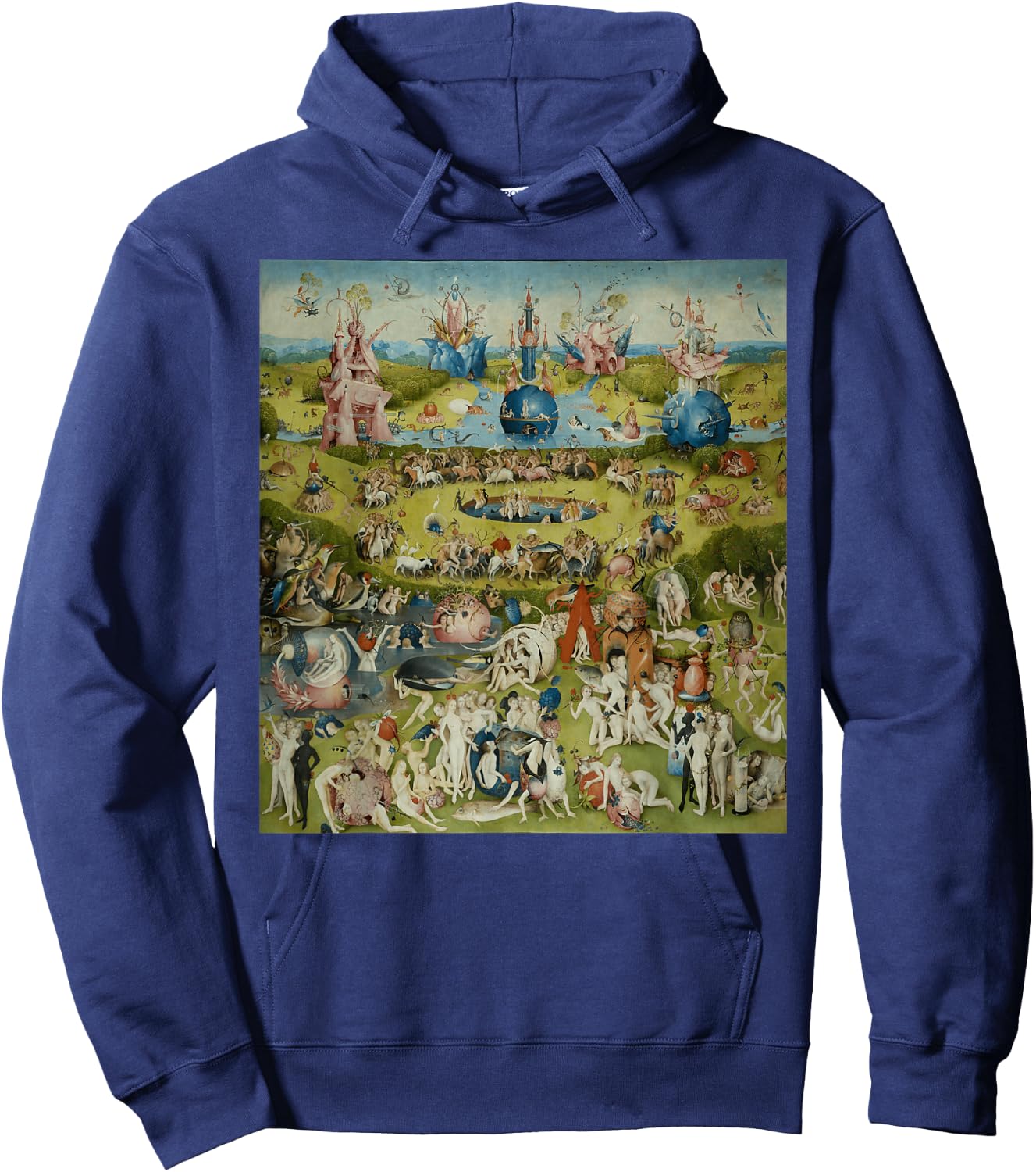 The Garden of Earthly Delights Famous Painting By Bosch Hoodie - Hoodie | Navy
